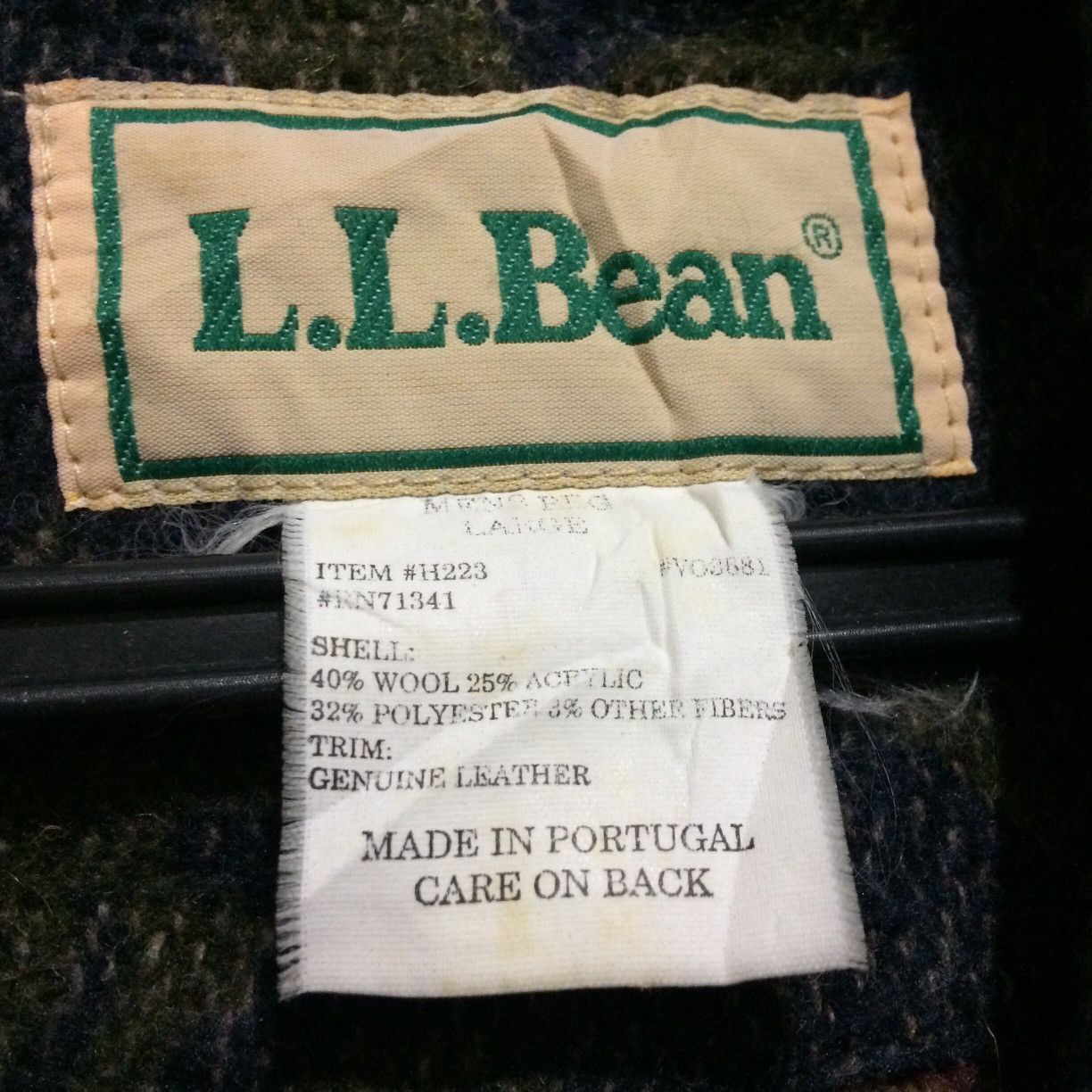 Aztech Mountain Vintage LL bean Portugal Wool Leather Hoodie Winter Jacket Size US XL / EU 56 / 4 - 9 Thumbnail