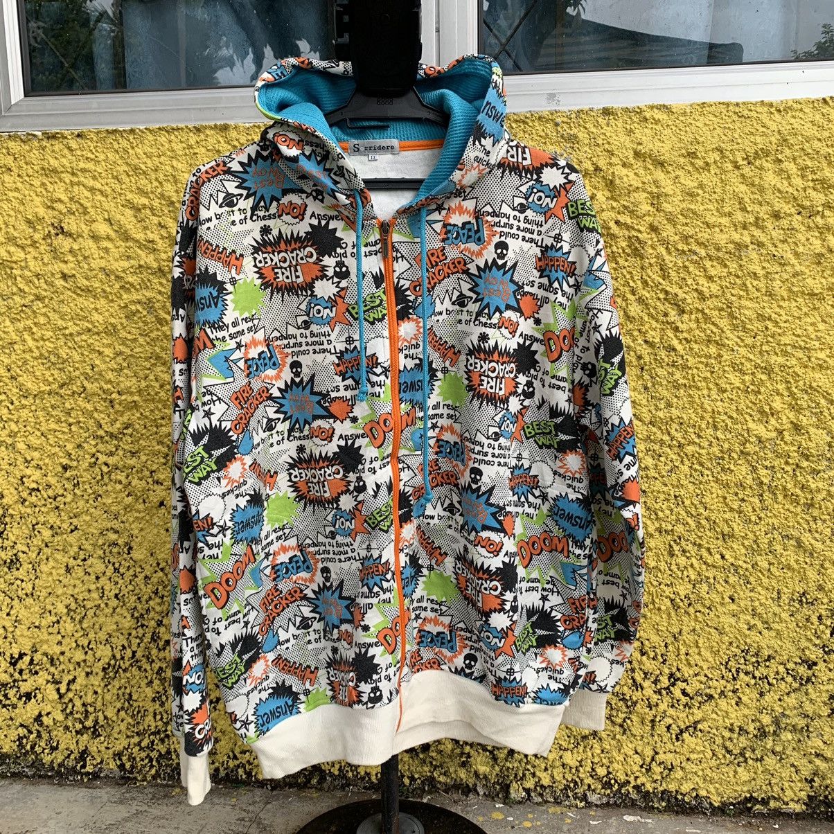 Japanese Brand Japanese brand Sorridere all printed hoodie jacket Size US XL / EU 56 / 4 - 5 Thumbnail