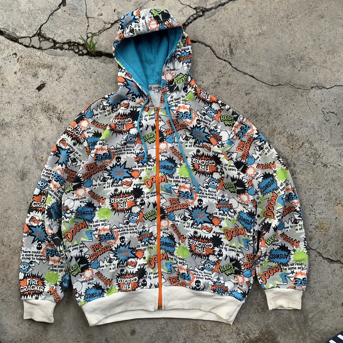Japanese Brand Japanese brand Sorridere all printed hoodie jacket Size US XL / EU 56 / 4 - 15 Thumbnail