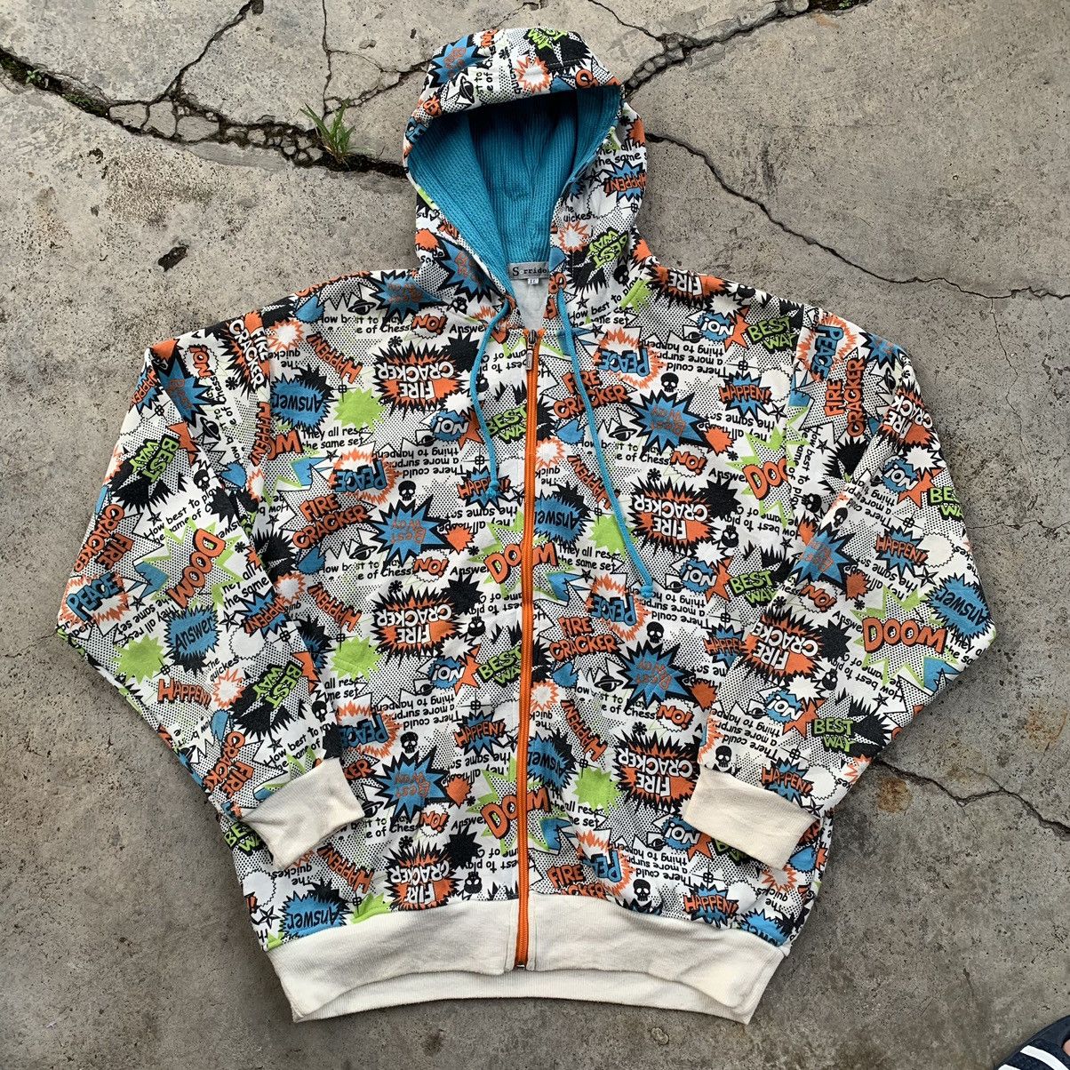 Japanese Brand Japanese brand Sorridere all printed hoodie jacket Size US XL / EU 56 / 4 - 13 Thumbnail