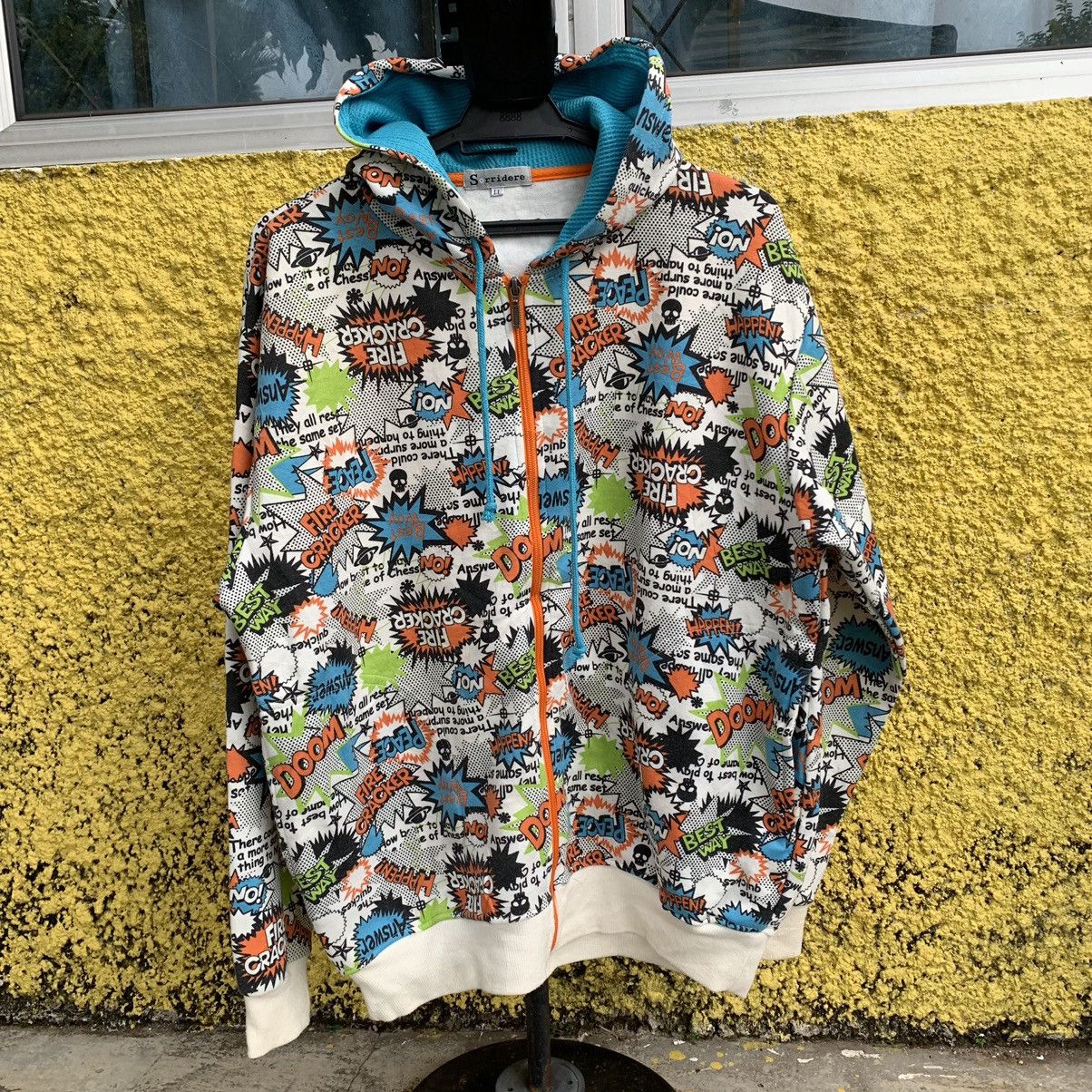 Japanese Brand Japanese brand Sorridere all printed hoodie jacket Size US XL / EU 56 / 4 - 12 Thumbnail