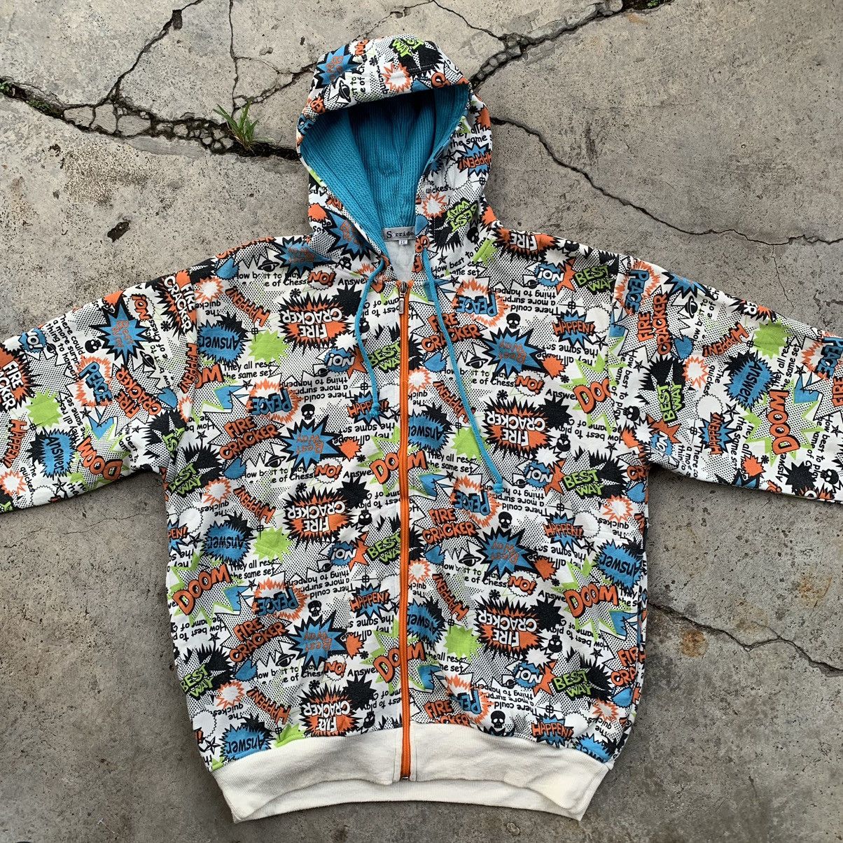 Japanese Brand Japanese brand Sorridere all printed hoodie jacket Size US XL / EU 56 / 4 - 1 Thumbnail