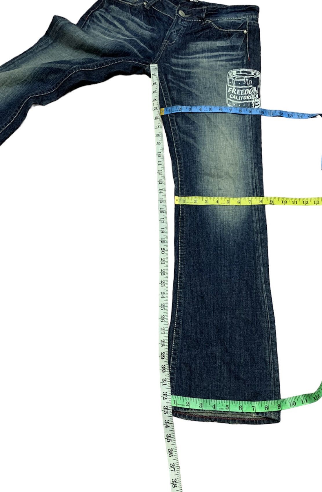 Vanquish FLARE VAROSH FREEDOM CALIFORNIA DENIM JEANS Size US 32 / EU 48 - 6 Thumbnail
