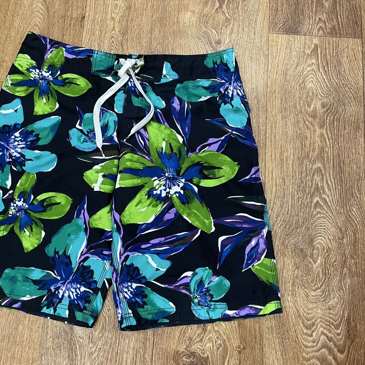 Vintage Vintage 90s Floral All Over Print Shorts Rave Streetwear 34 Size US 34 / EU 50 - 2 Thumbnail