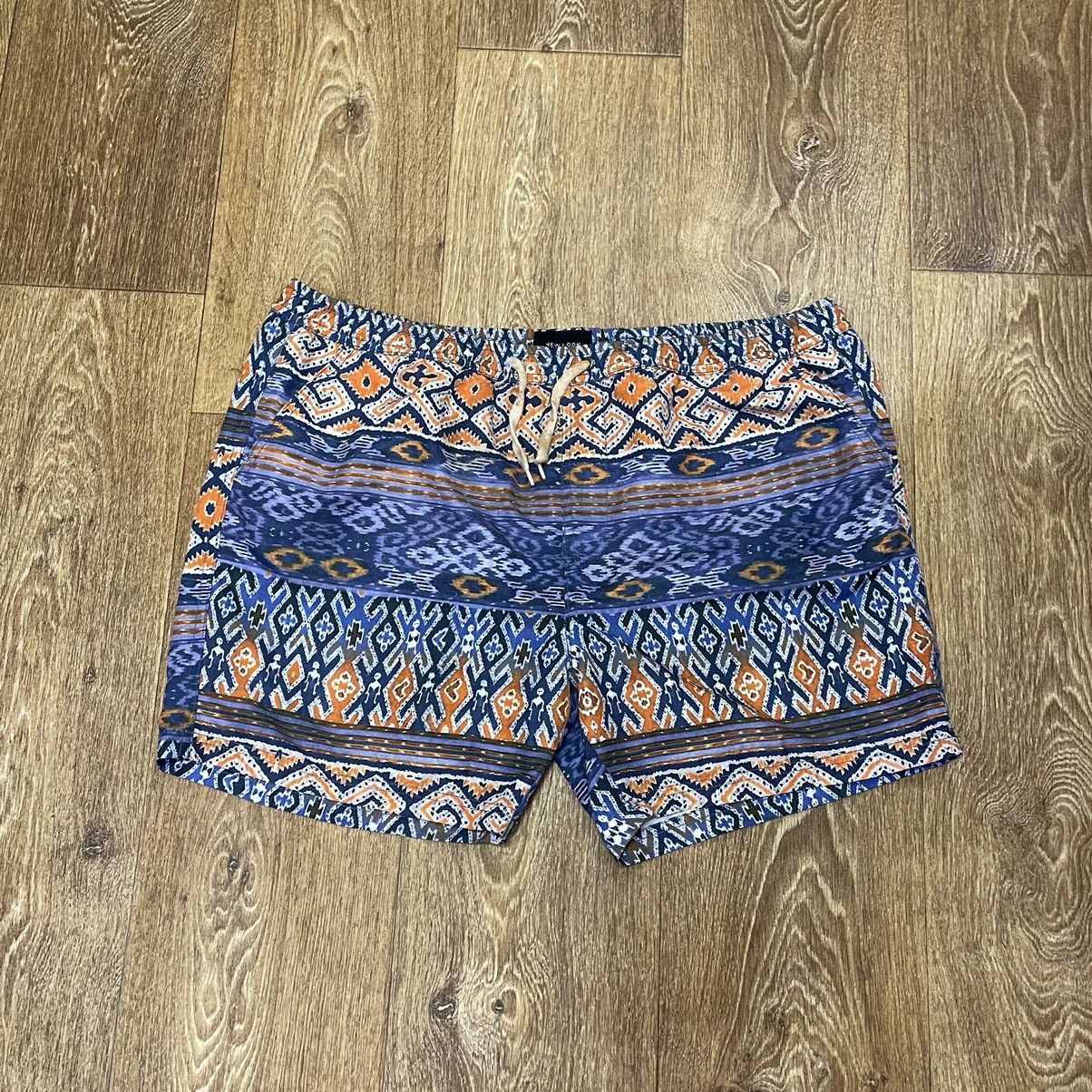 Vintage Vintage 90s Geometric Print Shorts Streetwear Rave Y2K 36 Size US 36 / EU 52 - 1 Thumbnail