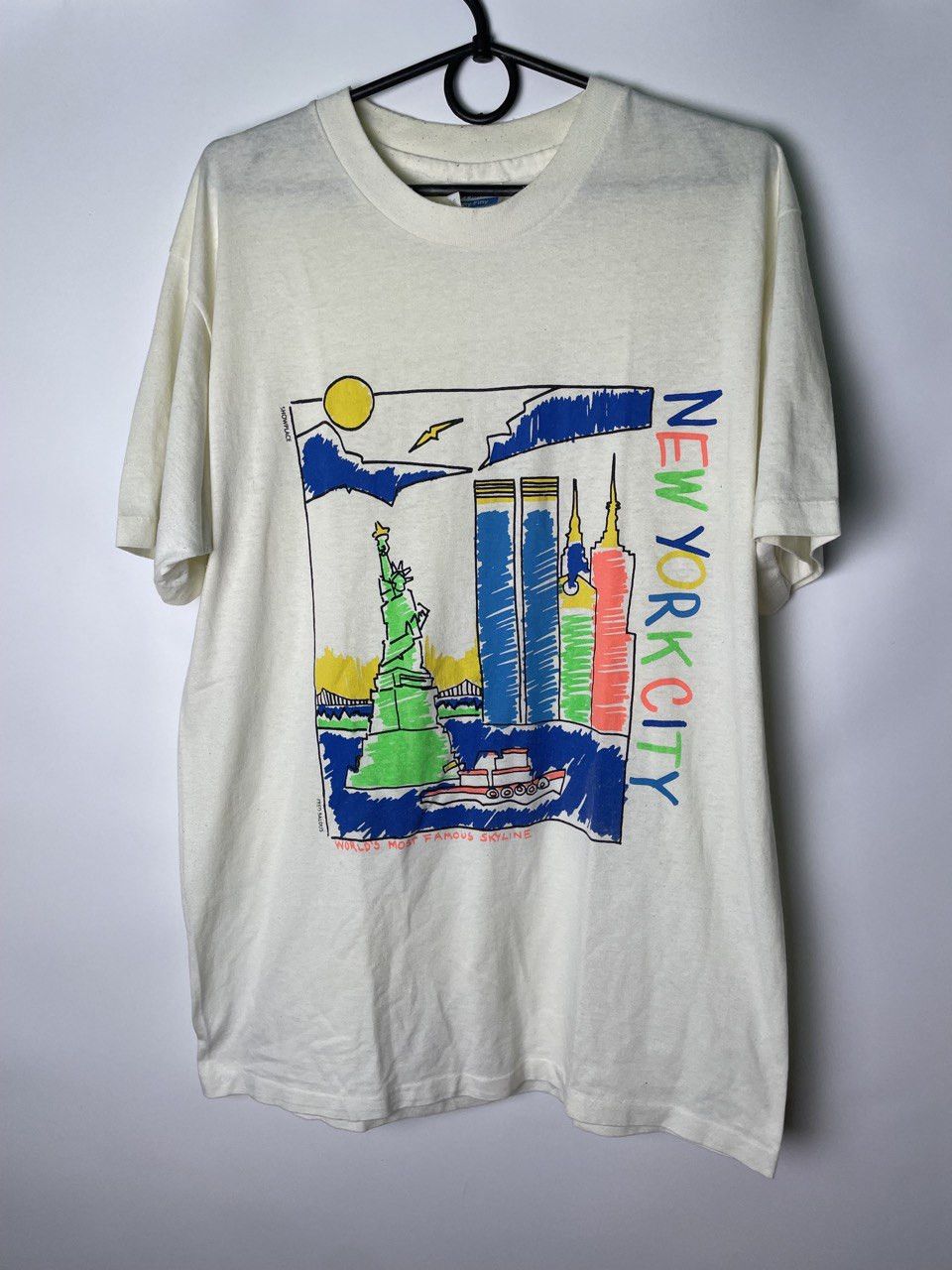Vintage New York City Building Monuments All Over Print Tee