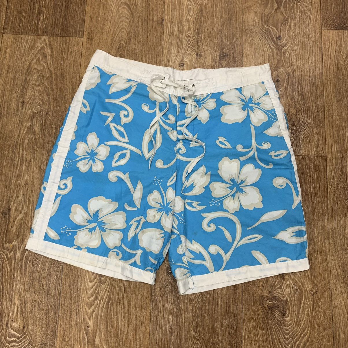 Vintage 90s Floral Print Shorts Preppy Streetwear Summer 34