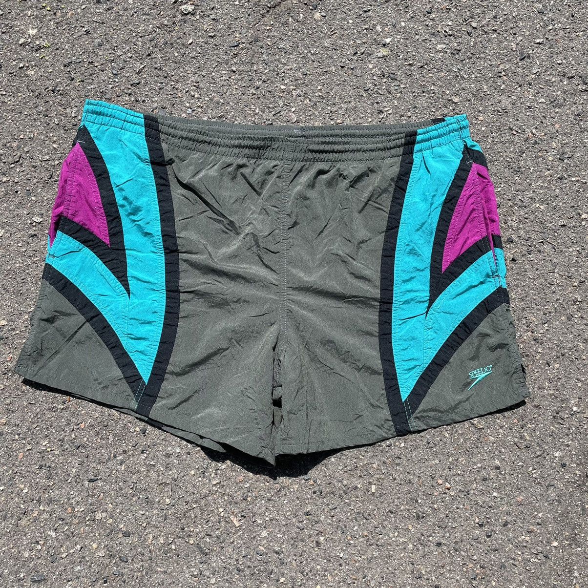 Vintage Vintage 90s Shorts Speedo Art Summer Kanye 38 Size US 38 / EU 54 - 1 Thumbnail