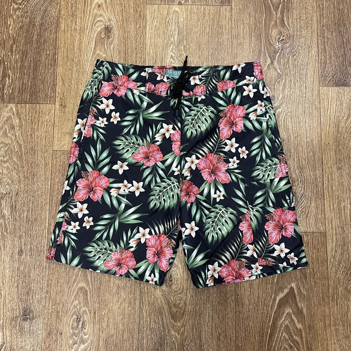 Vintage Vintage 90s Floral All Over Print Shorts Streetwear Slim 33 Size US 33 - 1 Thumbnail