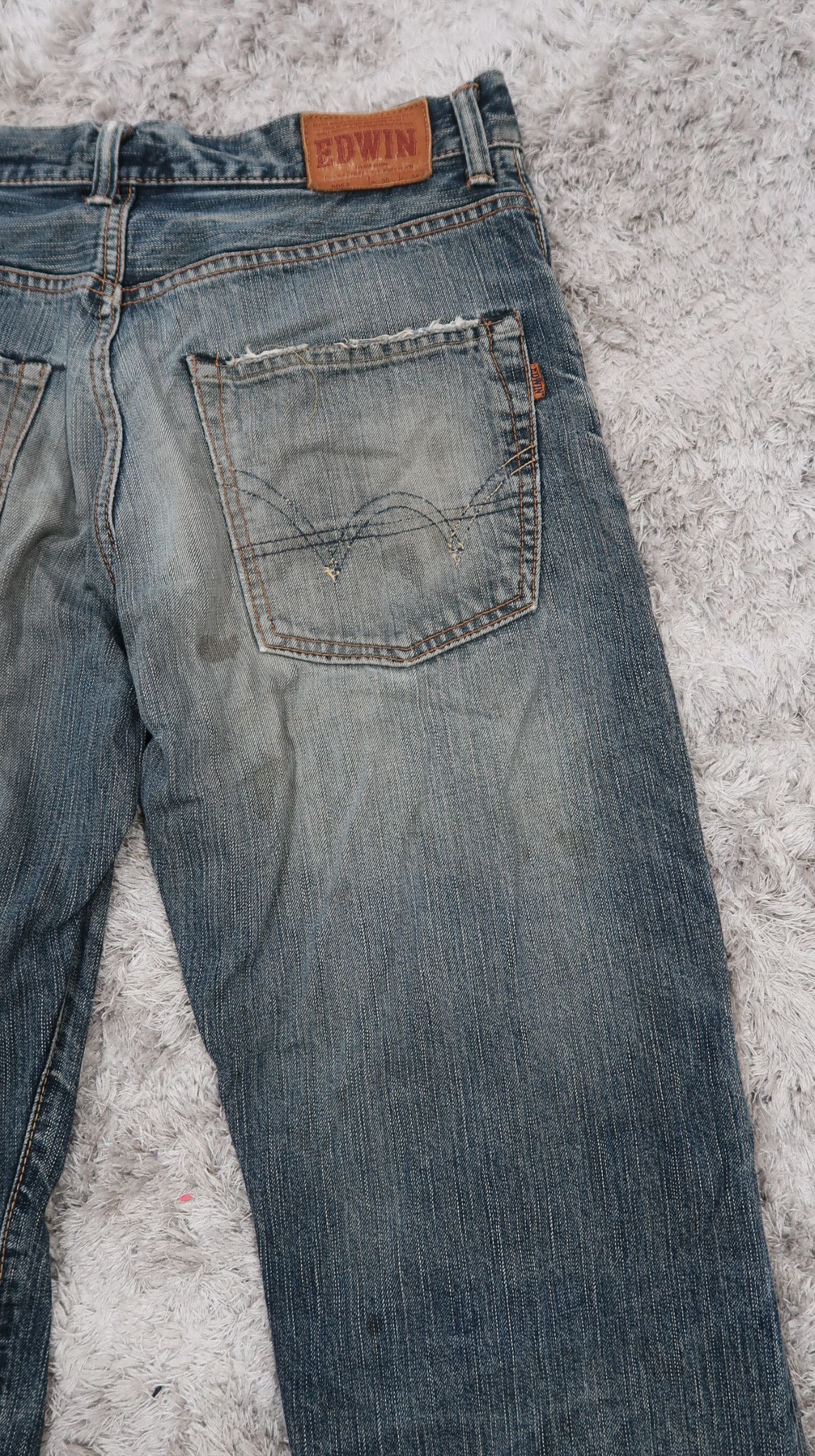 Edwin Vintage Edwin 505z Selvedge Distressed Jeans Size US 32 / EU 48 - 12 Thumbnail
