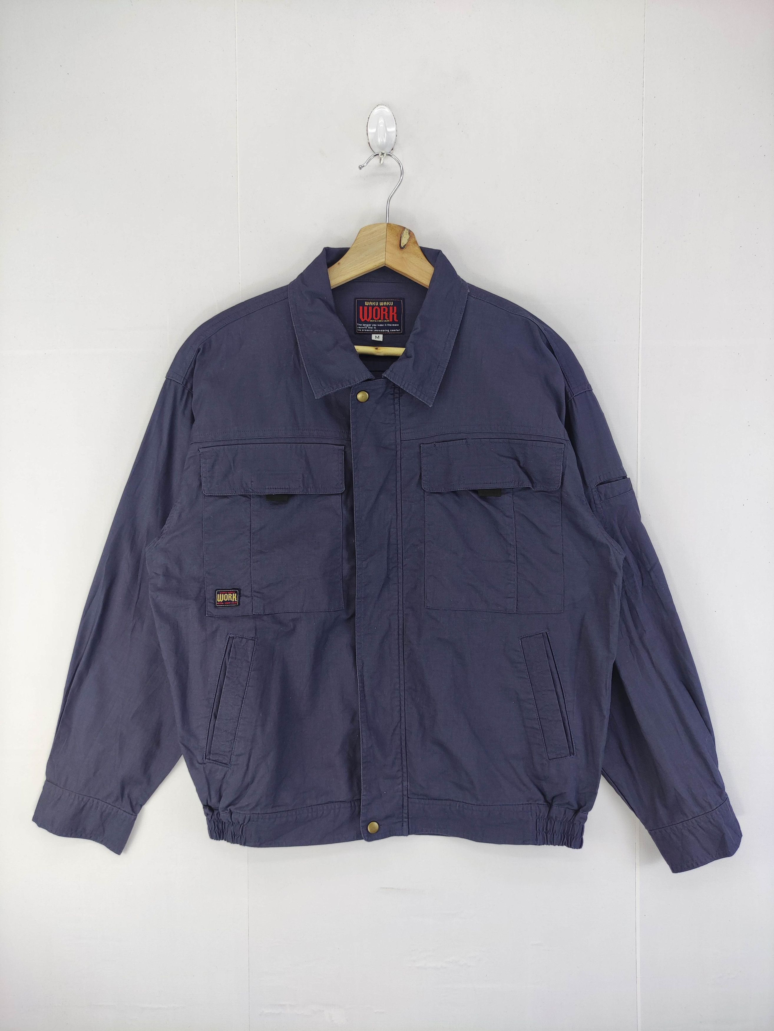 Japanese Brand Vintage Waku Waku Work Wear Light Jacket Zipper Size US M / EU 48-50 / 2 - 1 Thumbnail
