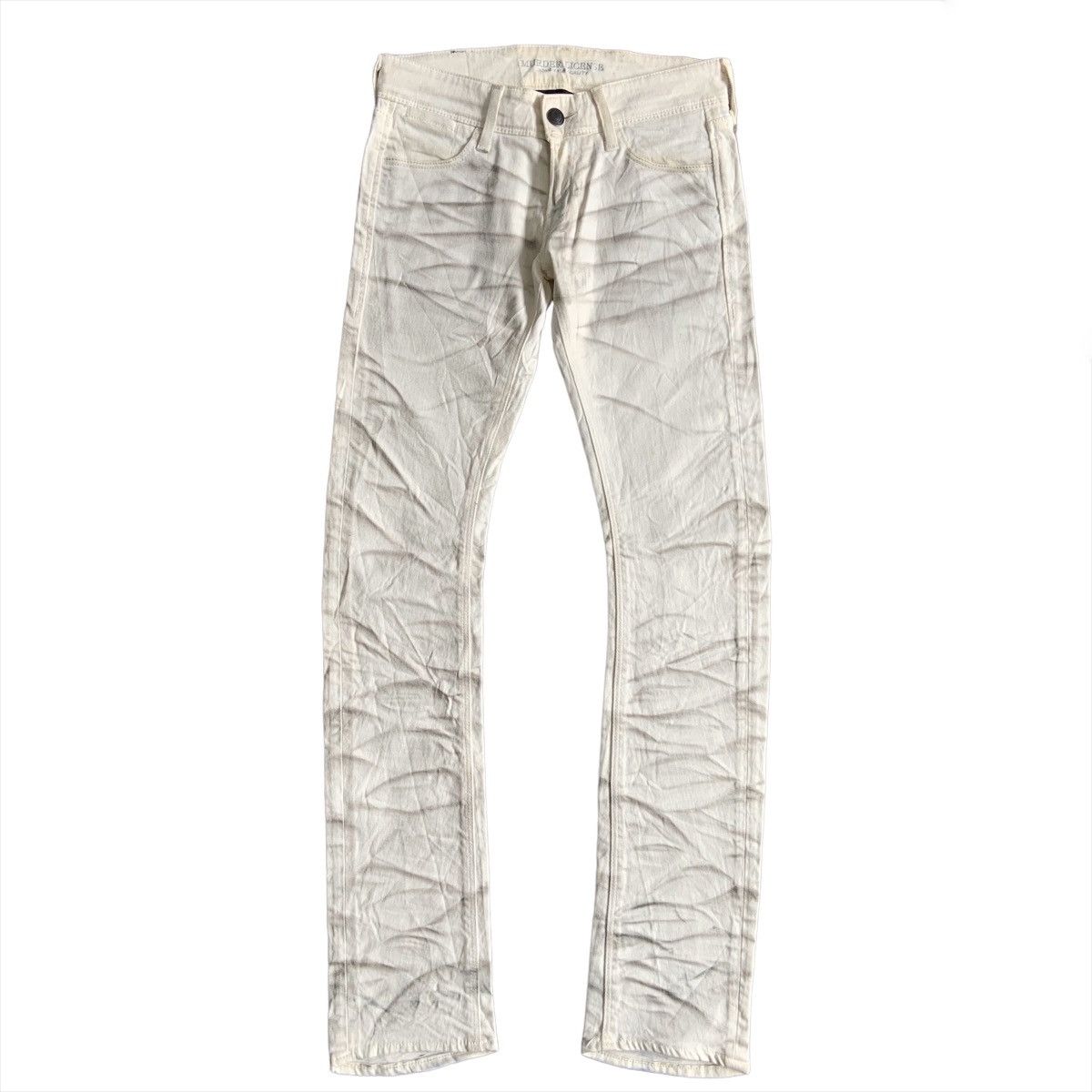 image of 20471120 x Beauty Beast Japanese Murder License Distressed Denim Jeans in Broken White (Size 29)