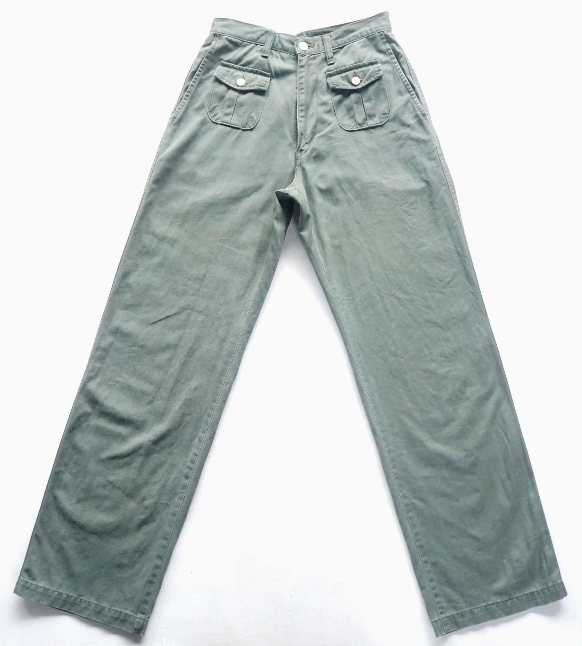 Japanese Brand × Vintage RUE DE FRANCE Multi-Pockets High Waist Pants Size 24" / US 00 / IT 34 - 2 Thumbnail