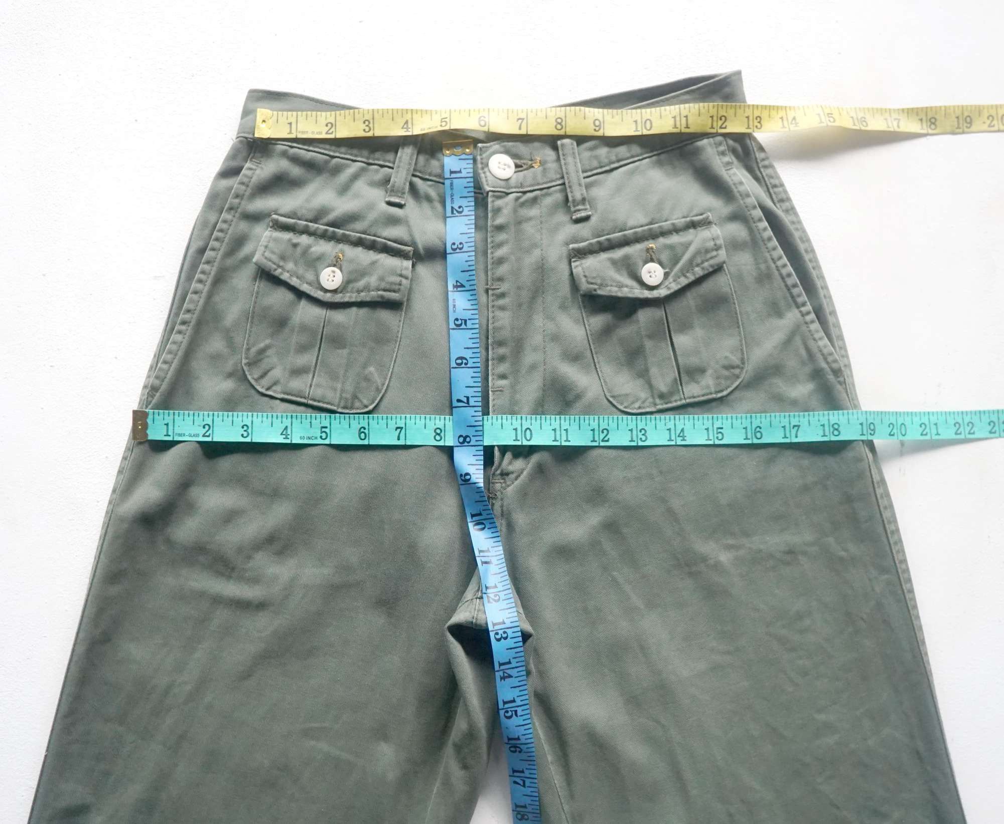 Japanese Brand × Vintage RUE DE FRANCE Multi-Pockets High Waist Pants Size 24" / US 00 / IT 34 - 12 Thumbnail