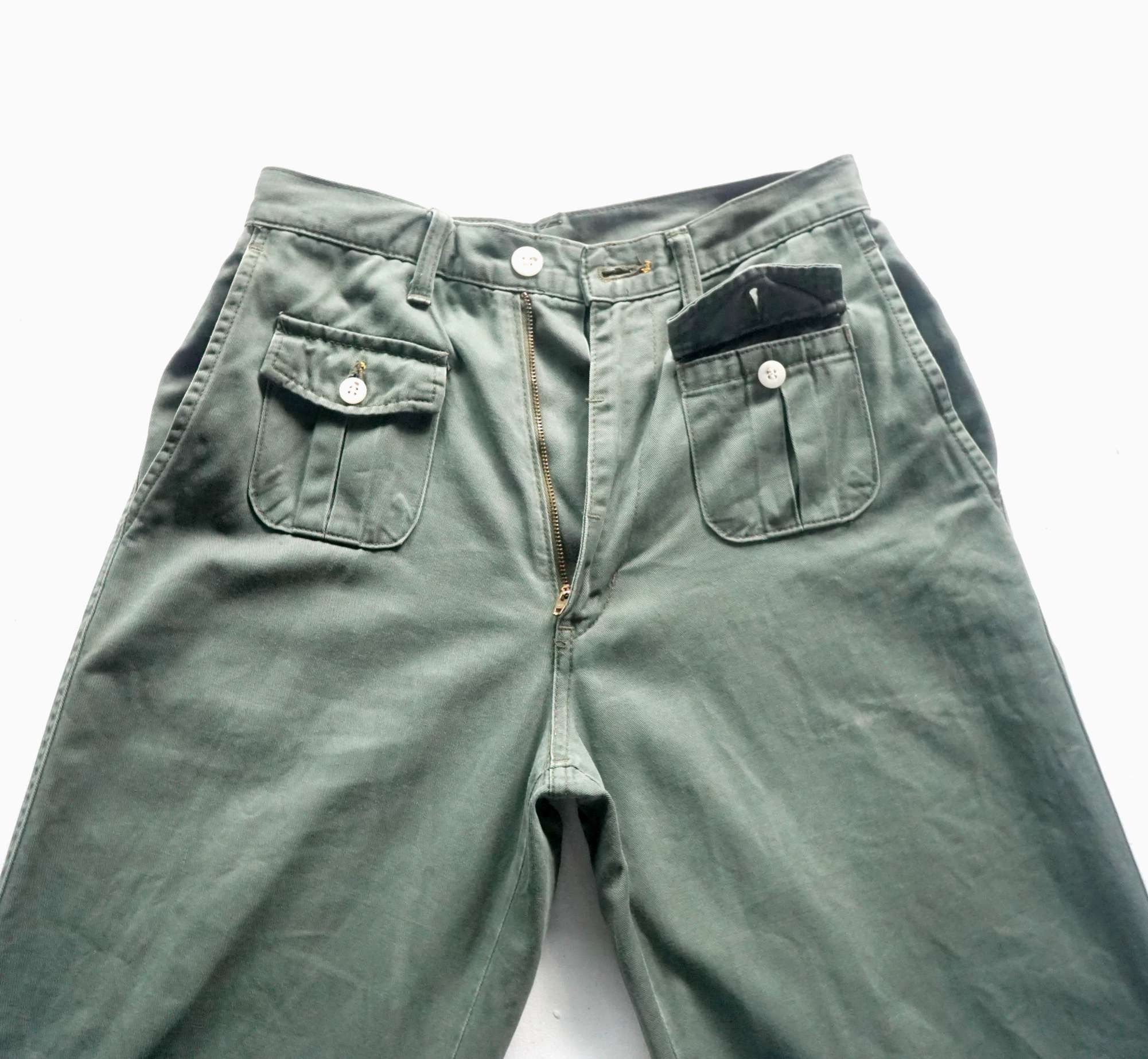 Japanese Brand × Vintage RUE DE FRANCE Multi-Pockets High Waist Pants Size 24" / US 00 / IT 34 - 4 Thumbnail