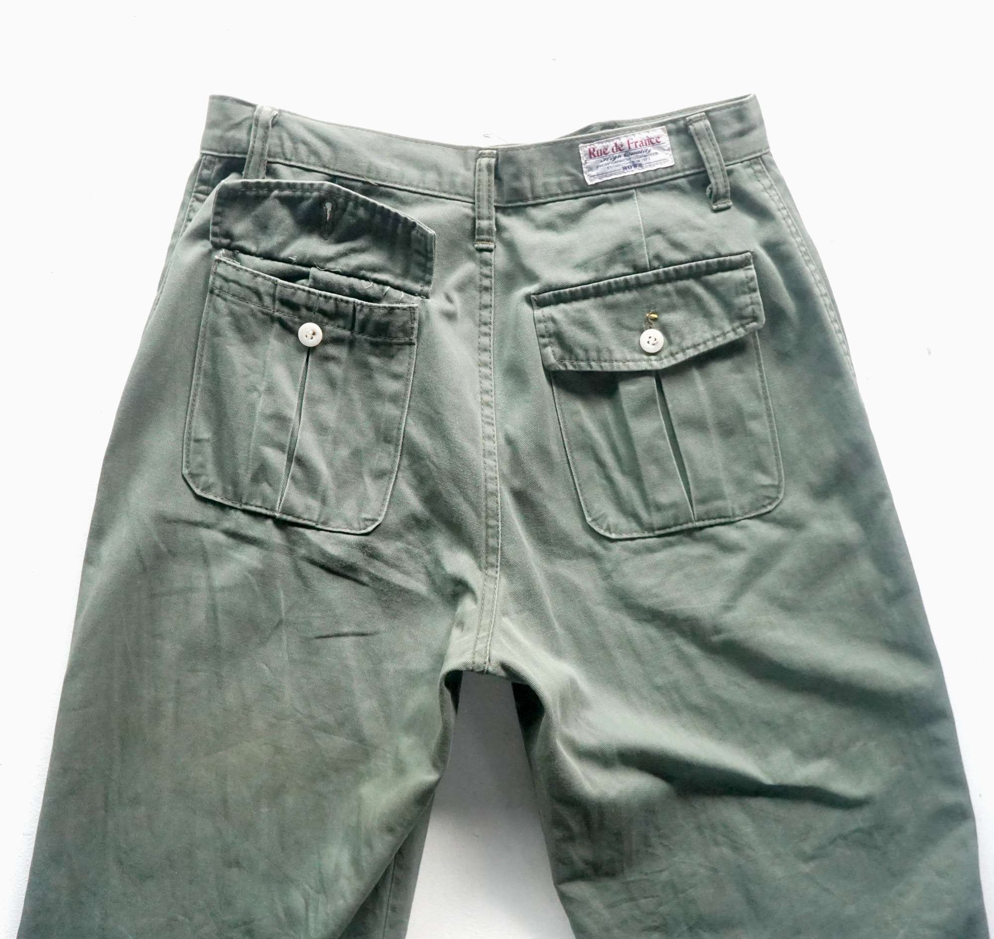 Japanese Brand × Vintage RUE DE FRANCE Multi-Pockets High Waist Pants Size 24" / US 00 / IT 34 - 8 Thumbnail