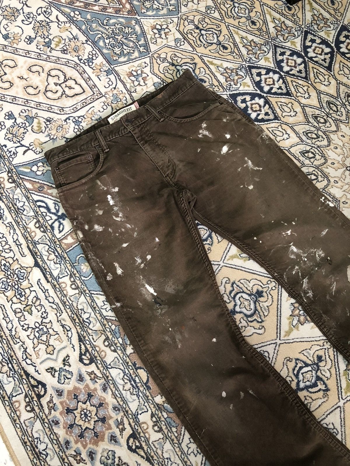 Rare❗️Vintage Levis Distressed Paint Corduroy Jeans