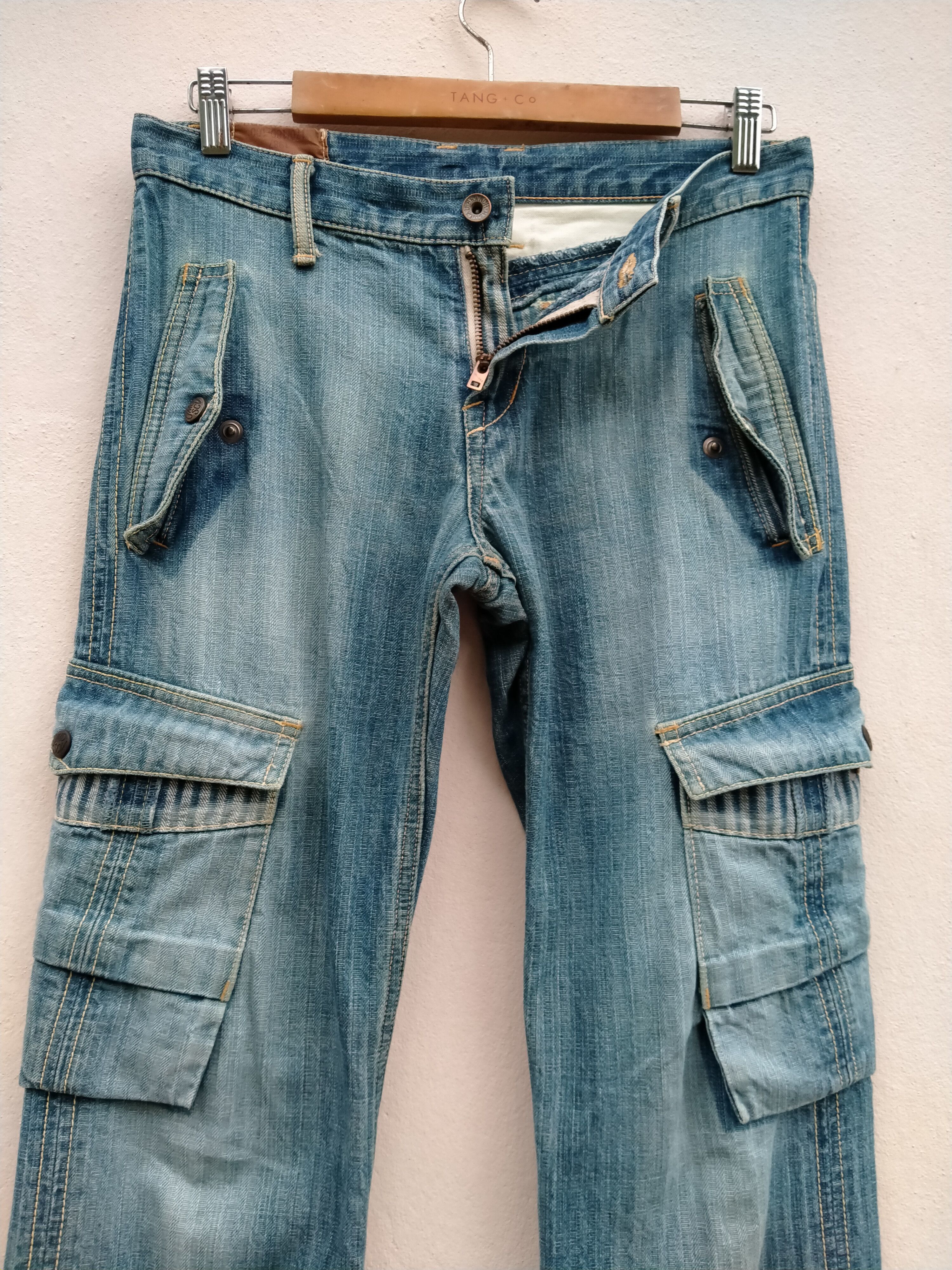 Vintage Medical Branch Dept Cargo Denim Waldes Zip
