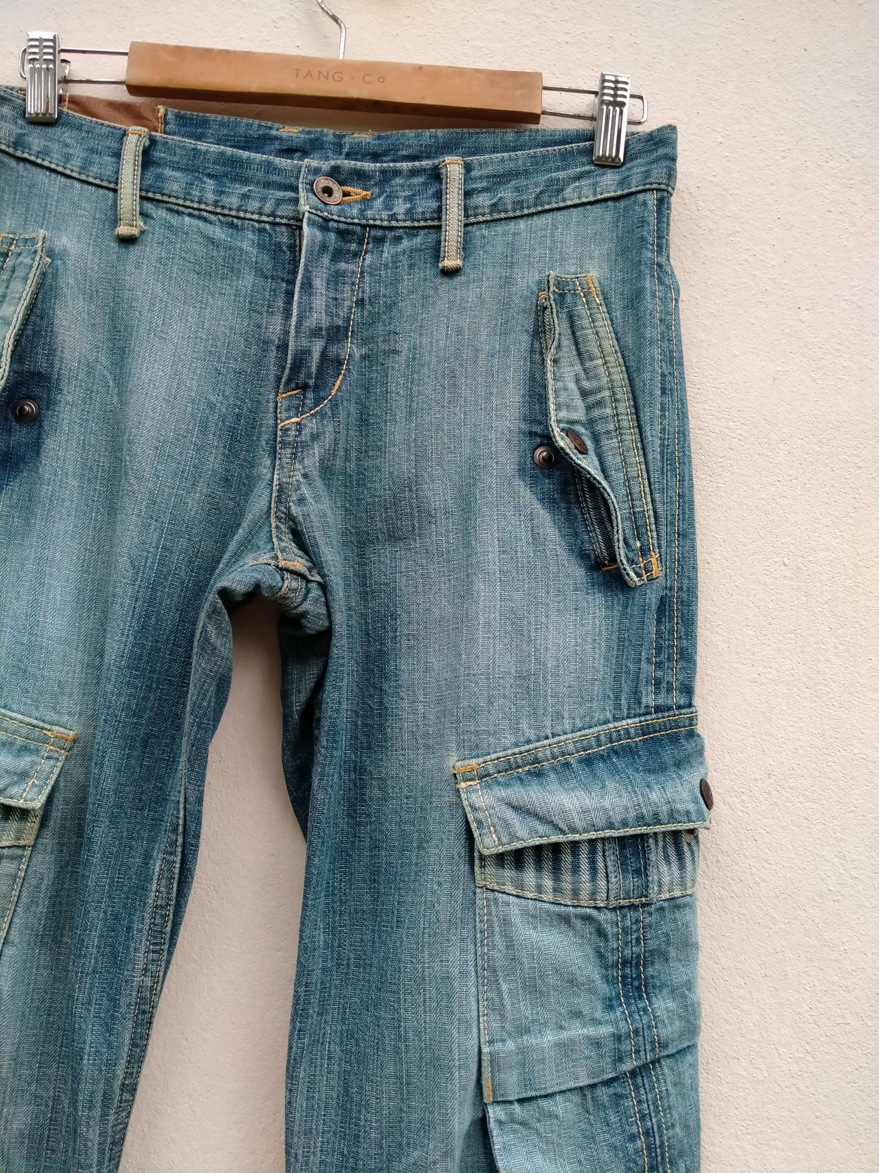 Vintage Medical Branch Dept Cargo Denim Waldes Zip