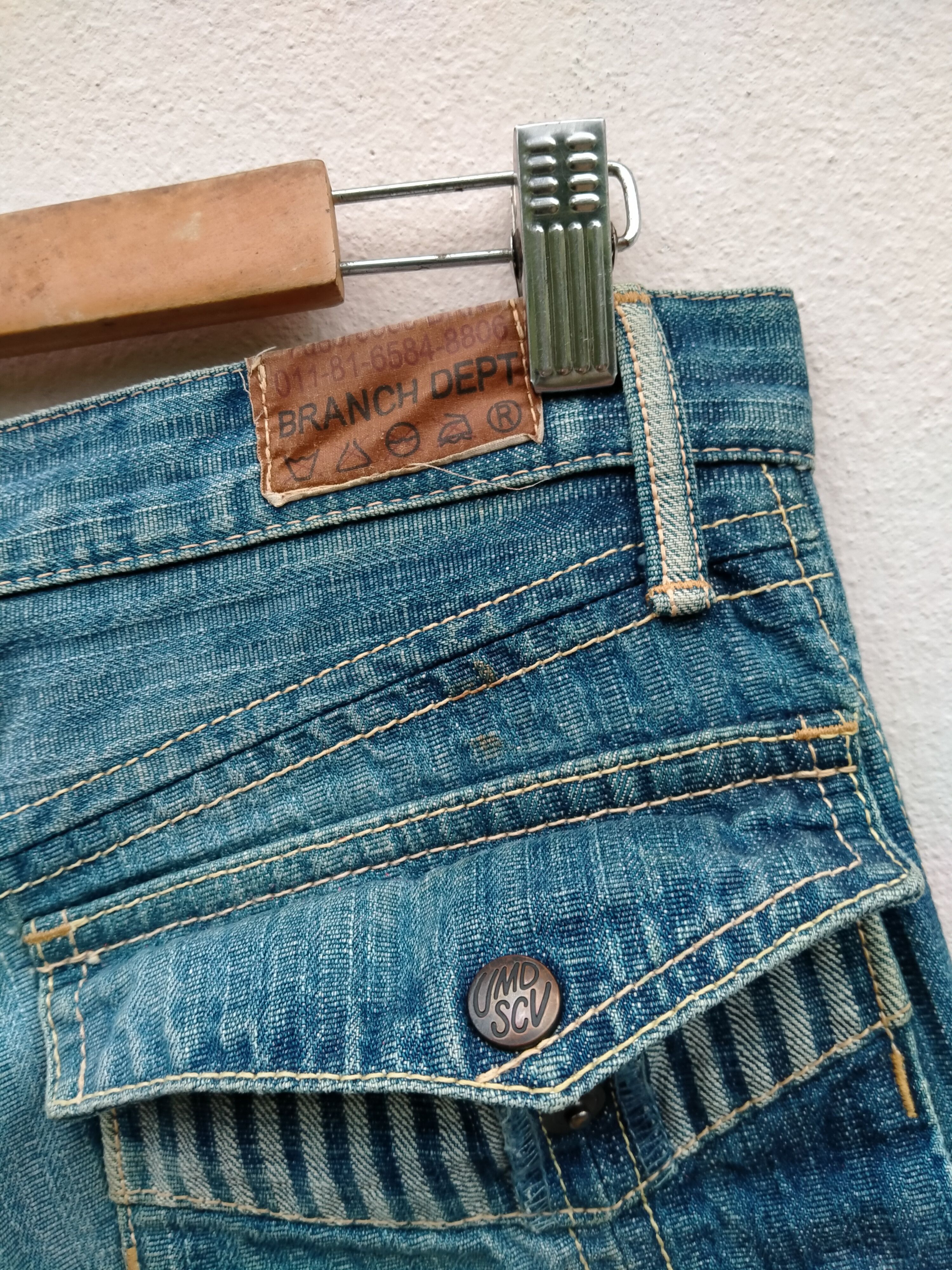 Vintage Medical Branch Dept Cargo Denim Waldes Zip