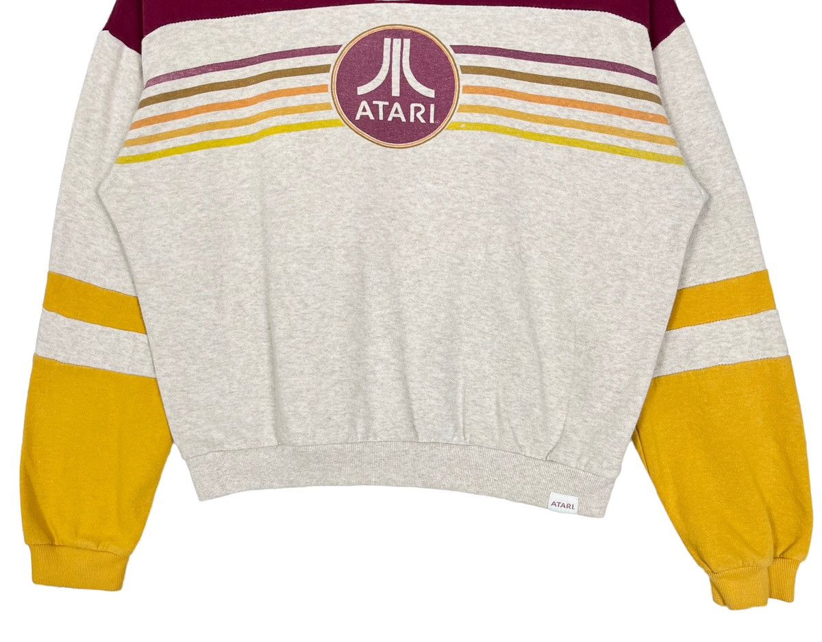 Atari Japanese Game Company Big Logo Striped Sweatshirt