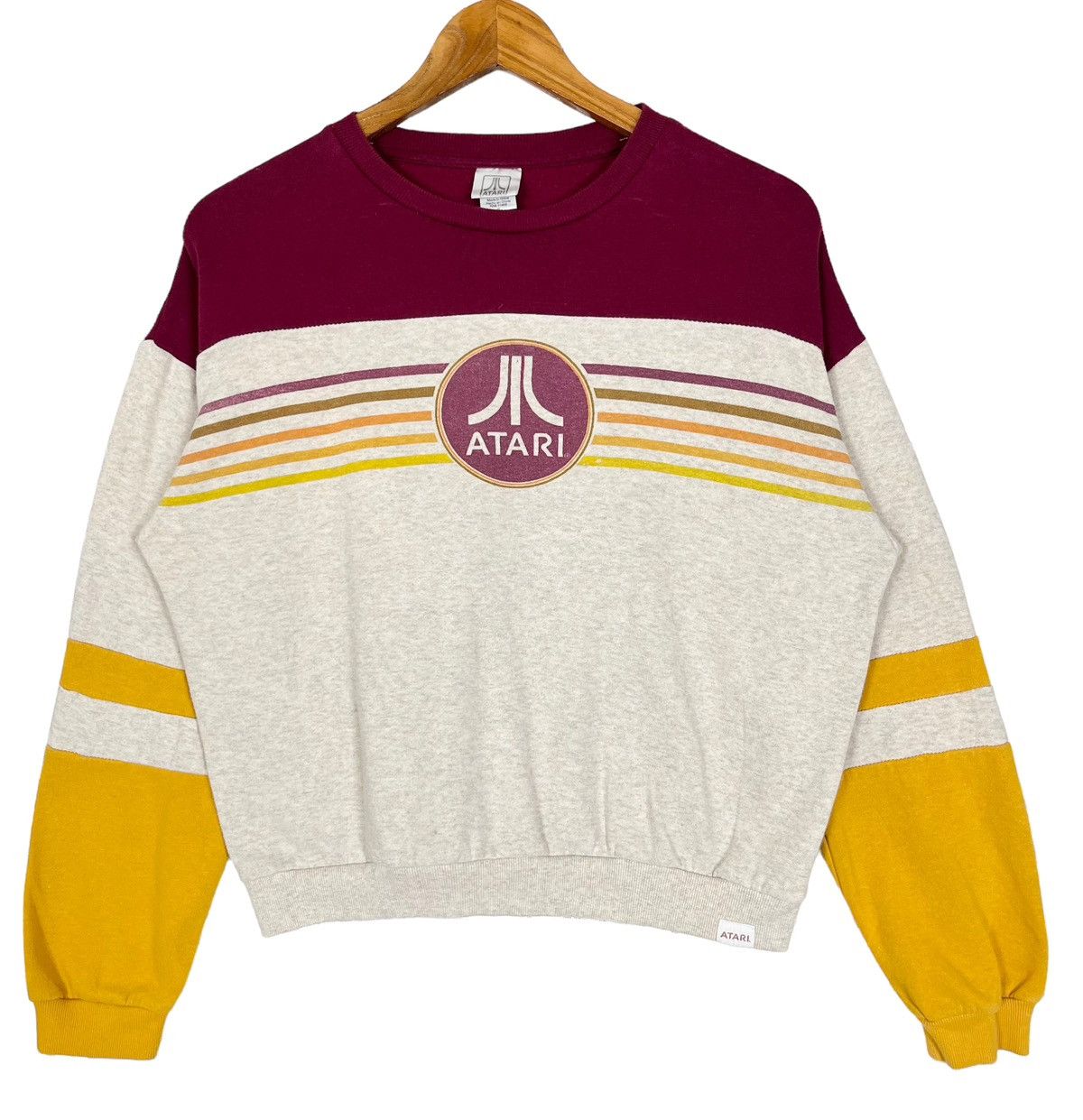 Atari Japanese Game Company Big Logo Striped Sweatshirt