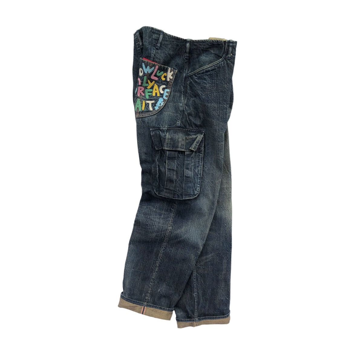 Evisu Evisu yamane Selvedge Dowluck Design Cargo Denim Pant Size US 33 - 3 Thumbnail