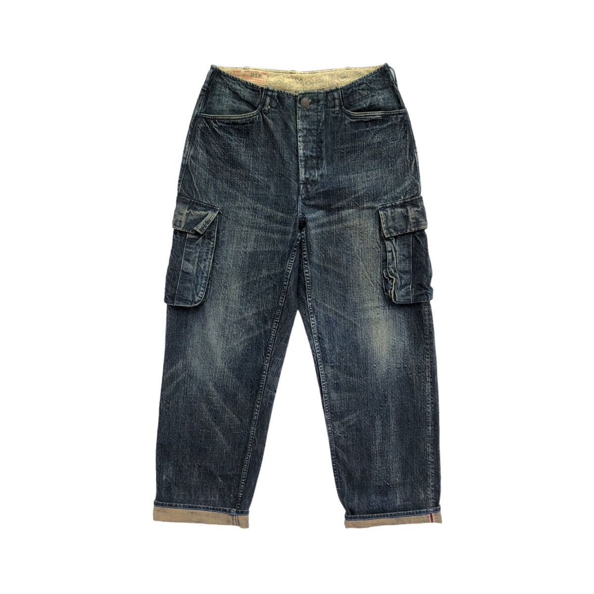 Evisu Evisu yamane Selvedge Dowluck Design Cargo Denim Pant Size US 33 - 4 Thumbnail