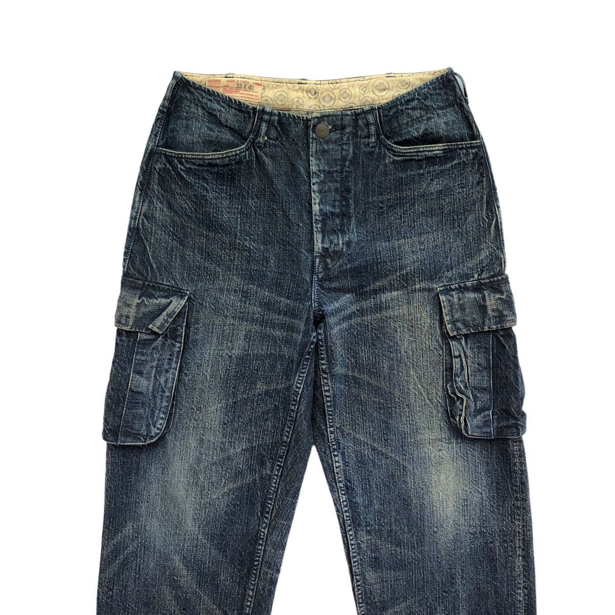 Evisu Evisu yamane Selvedge Dowluck Design Cargo Denim Pant Size US 33 - 7 Thumbnail