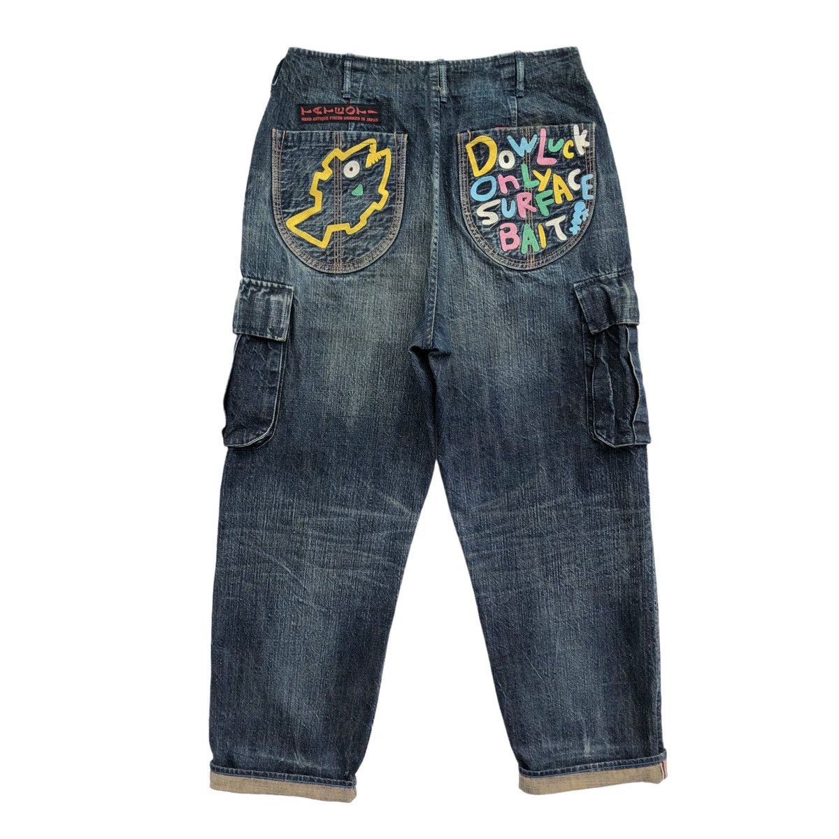 Evisu Evisu yamane Selvedge Dowluck Design Cargo Denim Pant Size US 33 - 6 Thumbnail