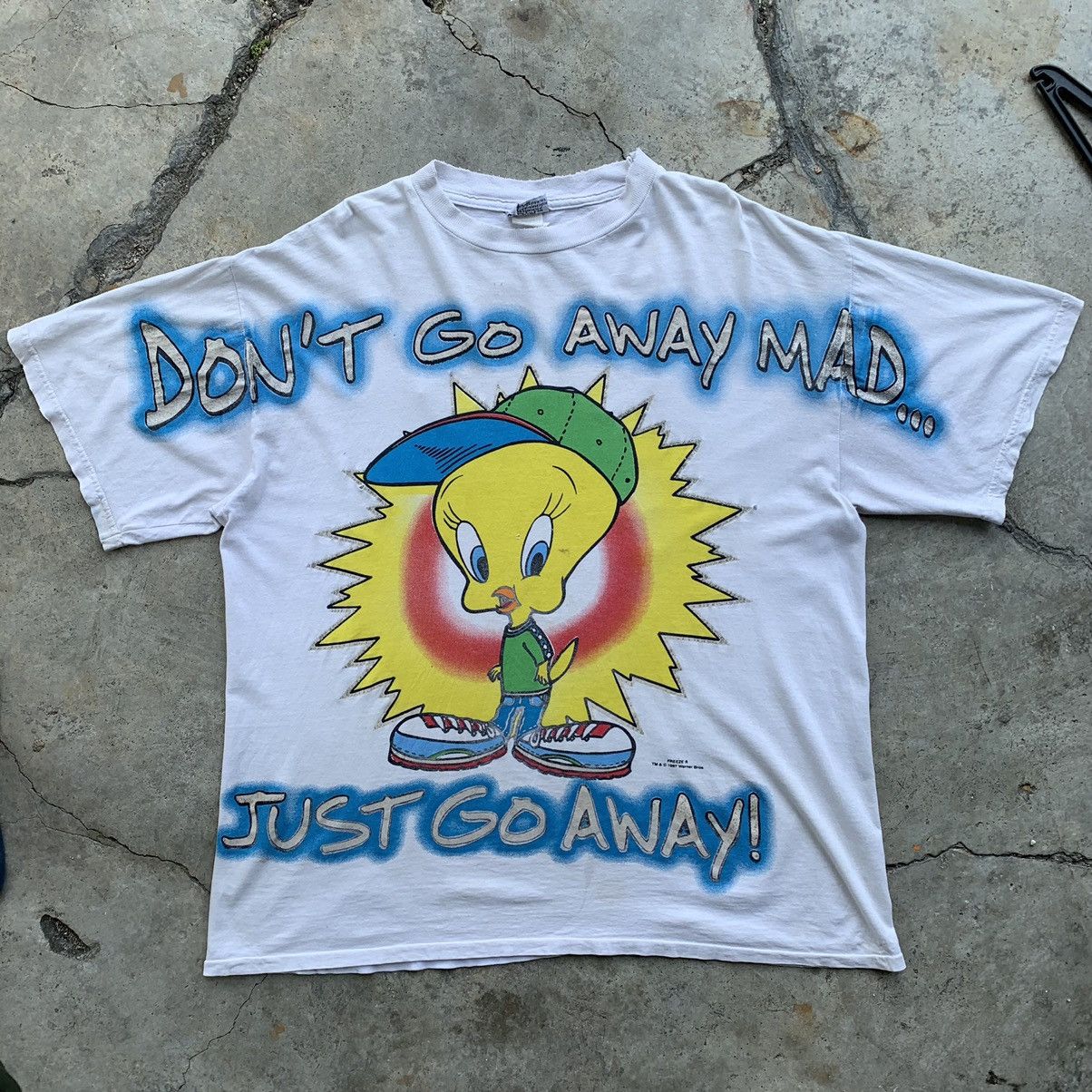 Vintage Vintage Tweety looney tunes big print vintage 90s Size US L / EU 52-54 / 3 - 3 Thumbnail