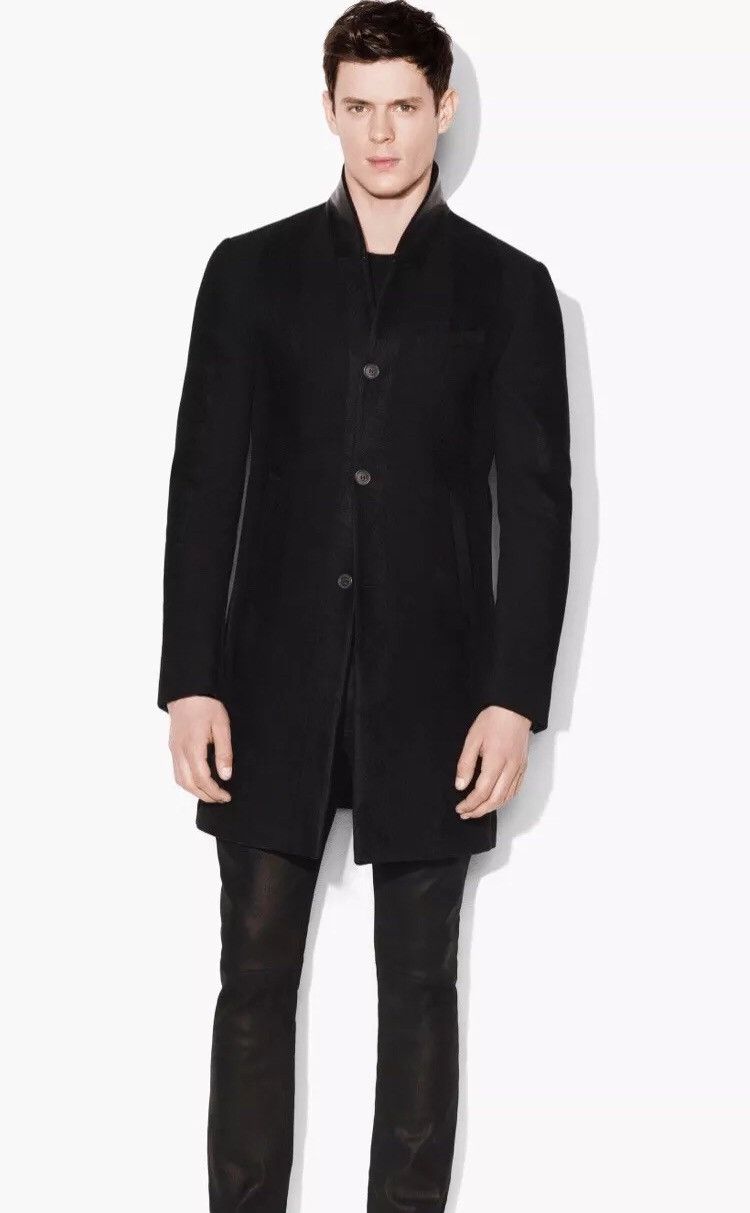 John Varvatos Leather Collar Coat EU 52 USA 42 Size US L / EU 52-54 / 3 - 2 Thumbnail