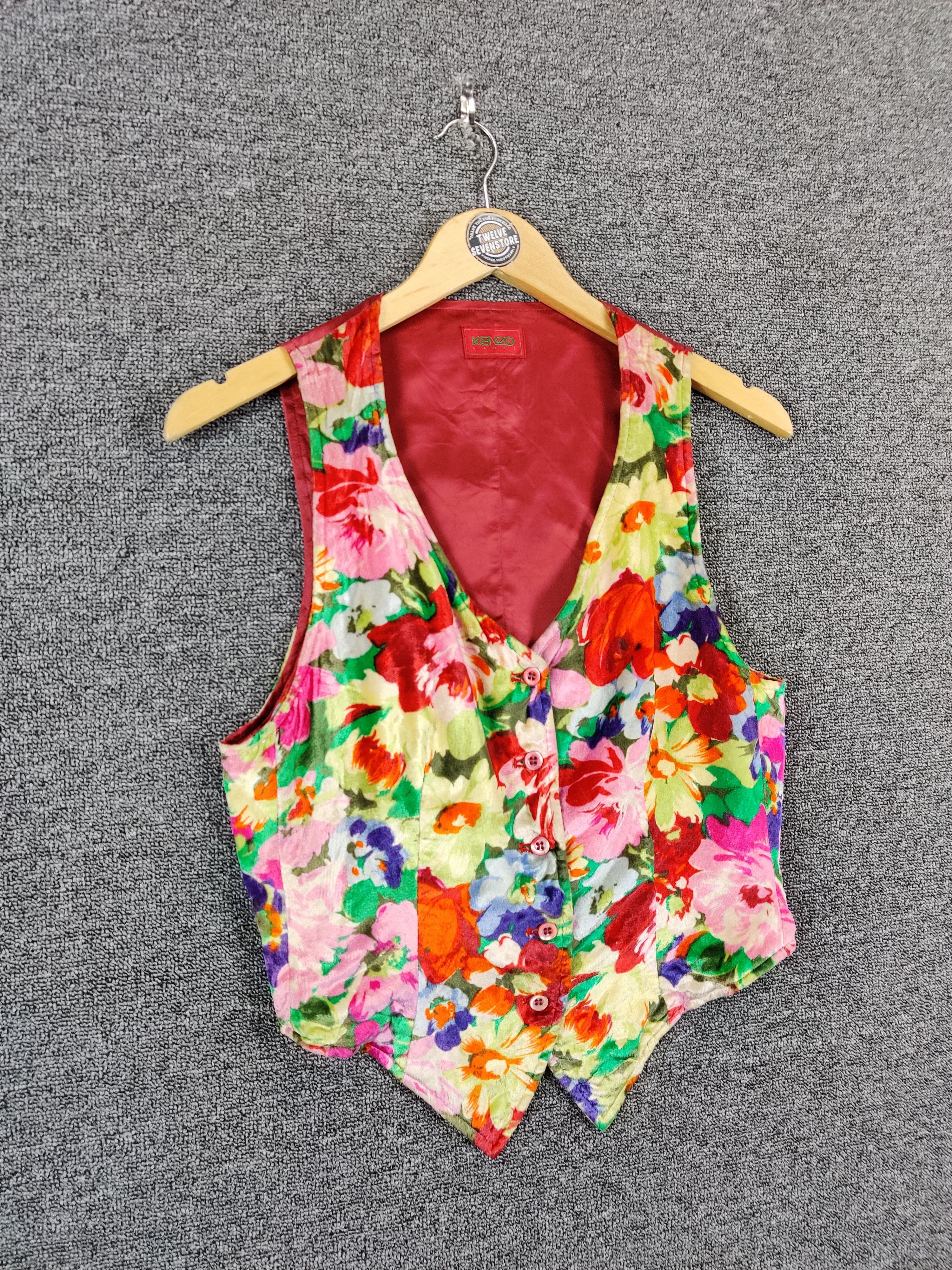 Kenzo Vintage Kenzo Paris Floral Vest Nice Design Size US M / EU 48-50 / 2 - 5 Thumbnail