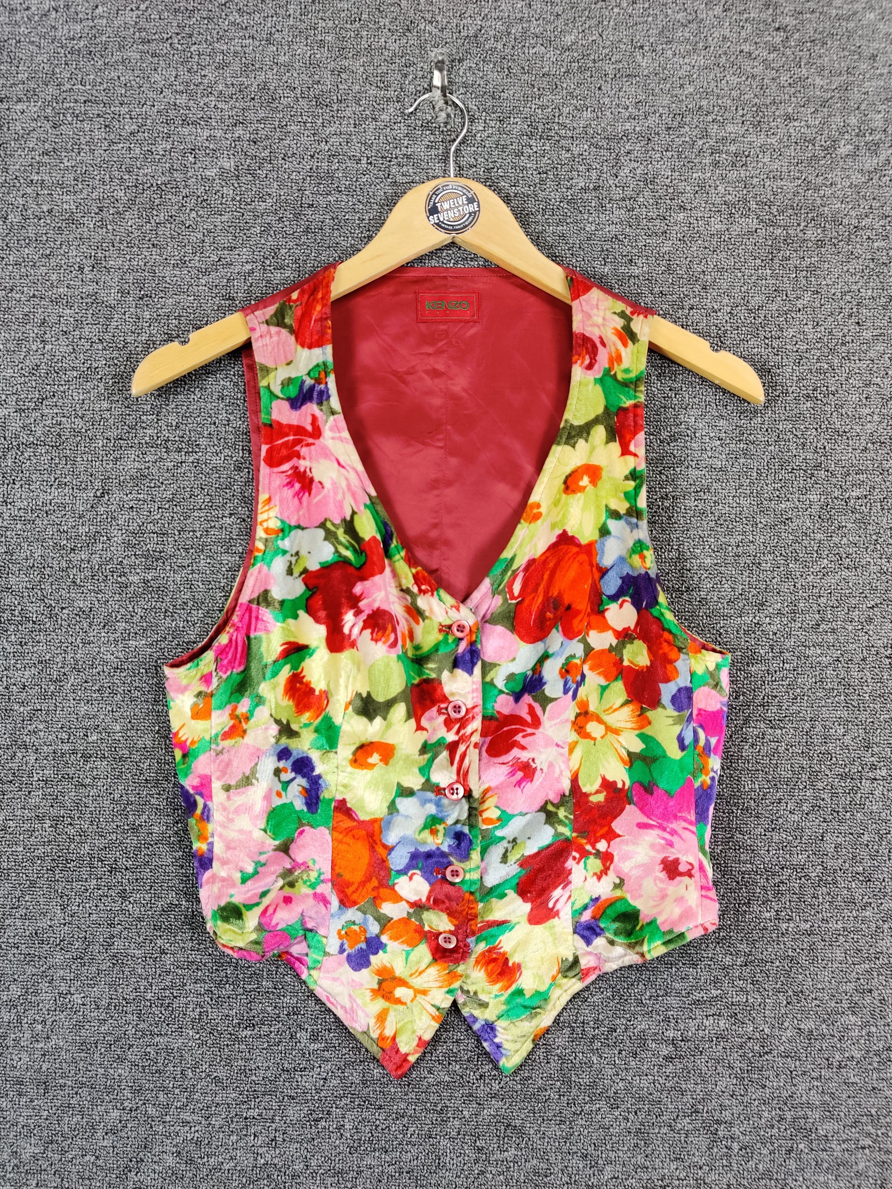Kenzo Vintage Kenzo Paris Floral Vest Nice Design Size US M / EU 48-50 / 2 - 1 Thumbnail