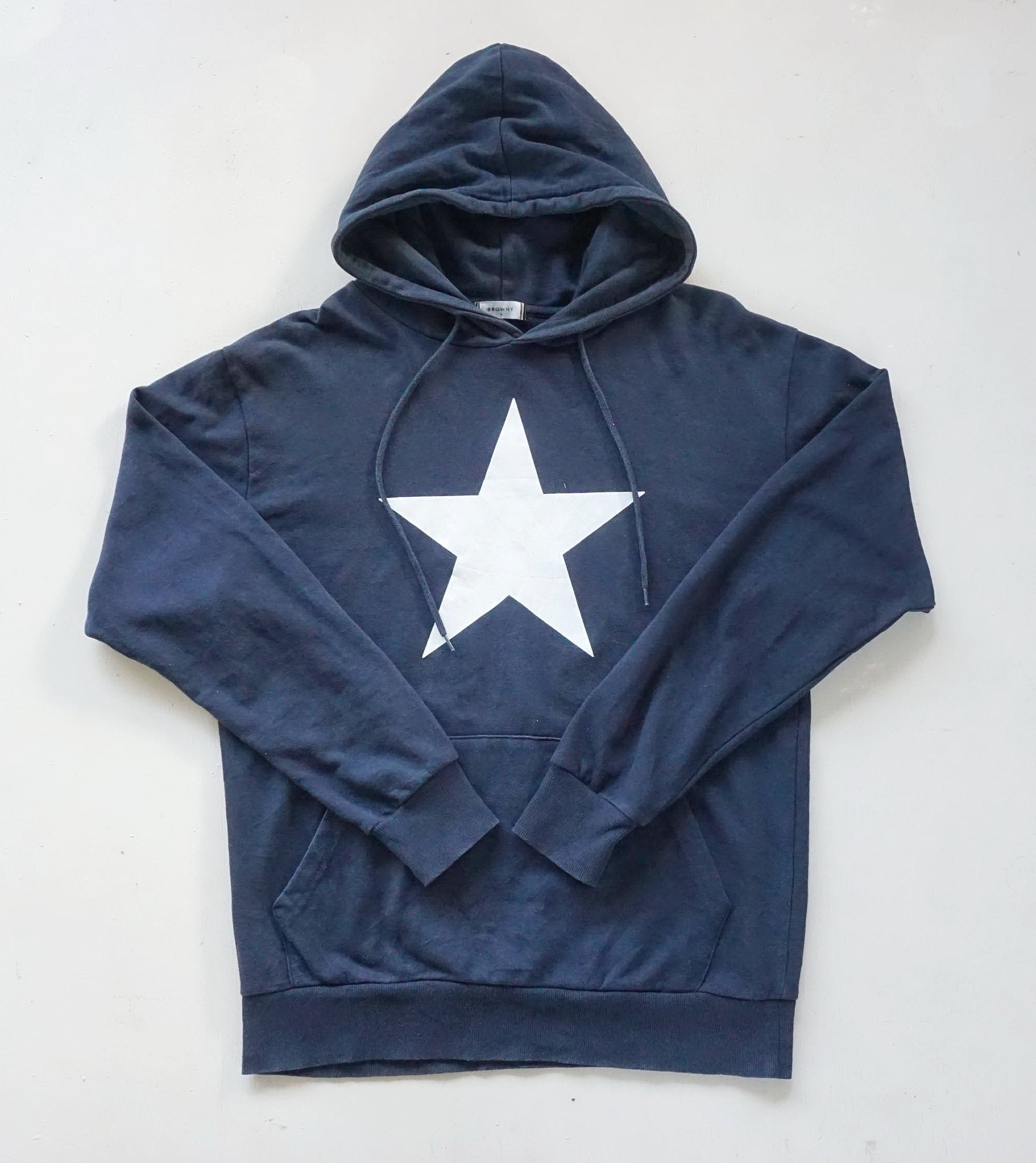 Japanese Brand Big Star BROWNY Navy Blue Pullover Hoodie Size US M / EU 48-50 / 2 - 1 Thumbnail