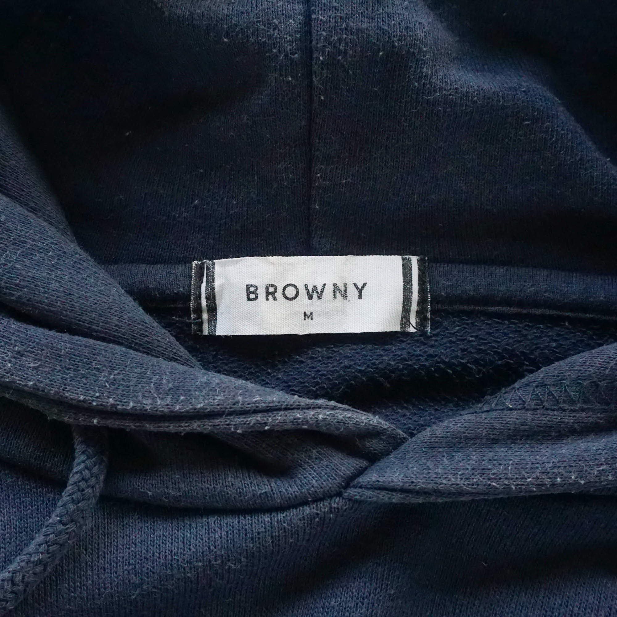 Japanese Brand Big Star BROWNY Navy Blue Pullover Hoodie Size US M / EU 48-50 / 2 - 2 Thumbnail