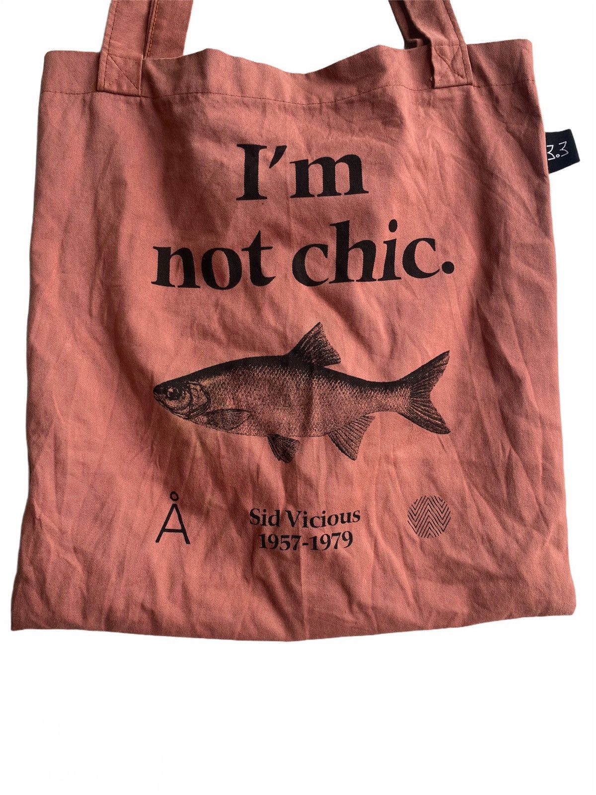 Band Tees × Japanese Brand Sid Vicious "im not chic" tote bag Size ONE SIZE - 4 Thumbnail