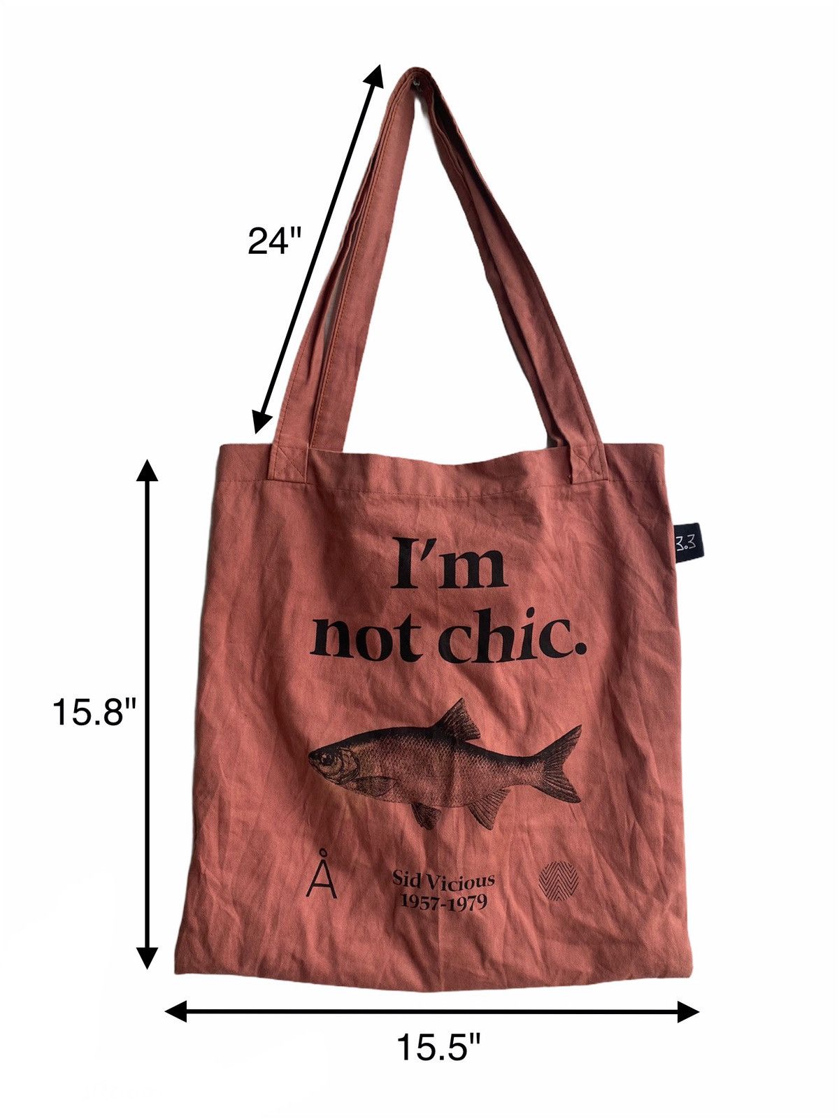 Band Tees × Japanese Brand Sid Vicious "im not chic" tote bag Size ONE SIZE - 2 Thumbnail