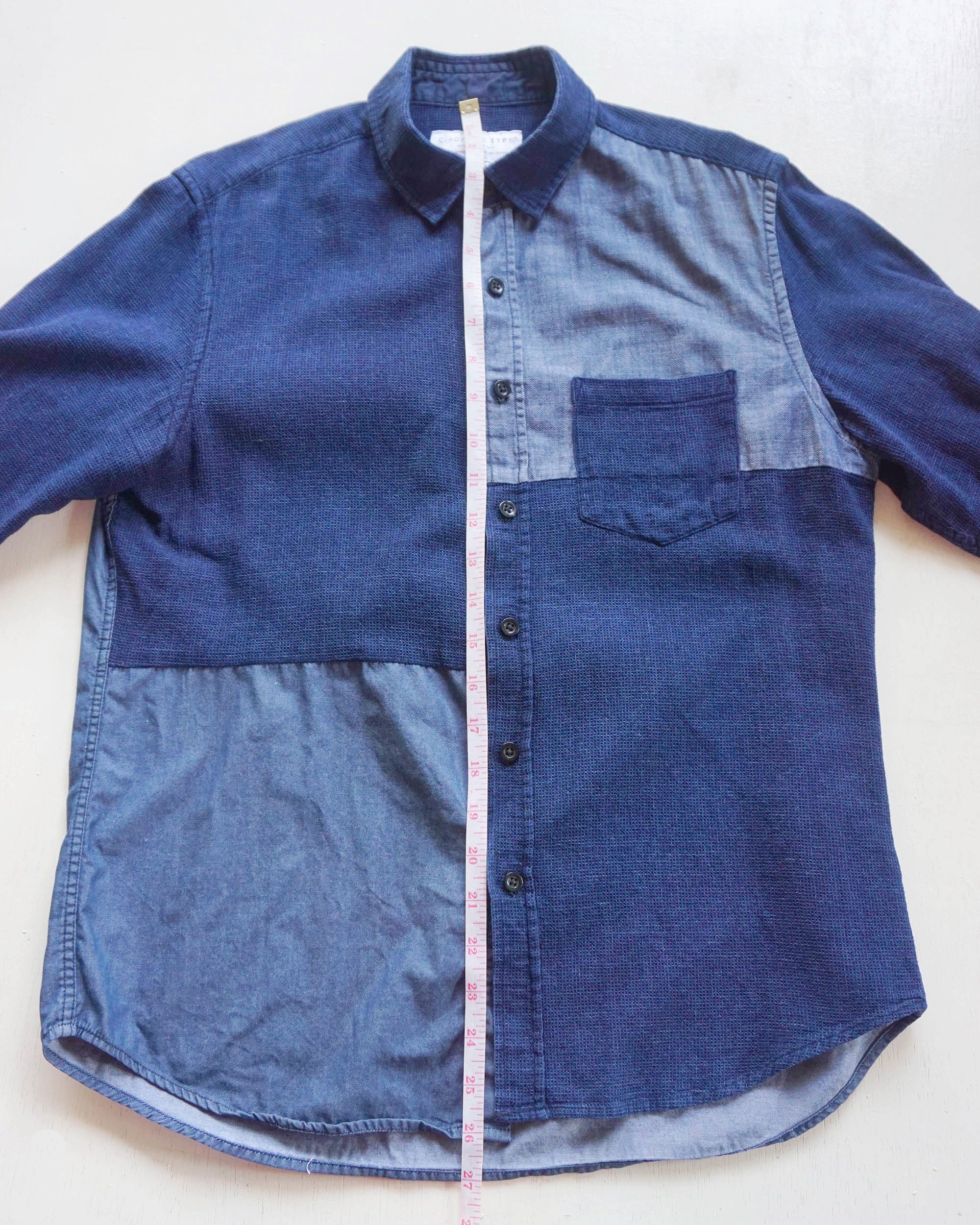 Ciaopanic × Japanese Brand CIAOPANIC TYPY Patchwork Denim Long Sleeve Shirt Size US M / EU 48-50 / 2 - 11 Thumbnail