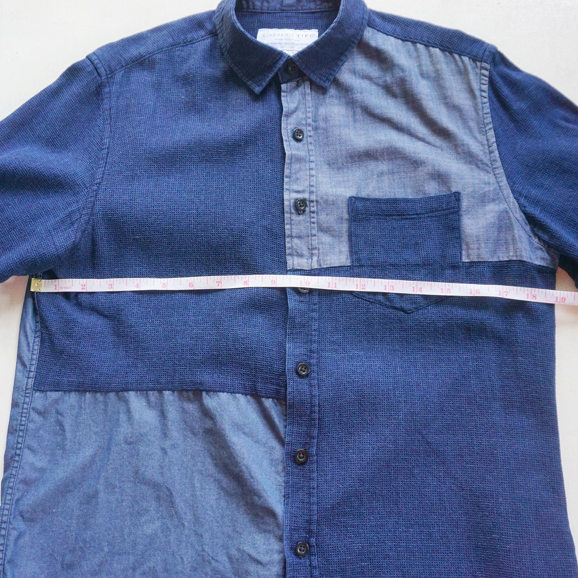 Ciaopanic × Japanese Brand CIAOPANIC TYPY Patchwork Denim Long Sleeve Shirt Size US M / EU 48-50 / 2 - 10 Thumbnail