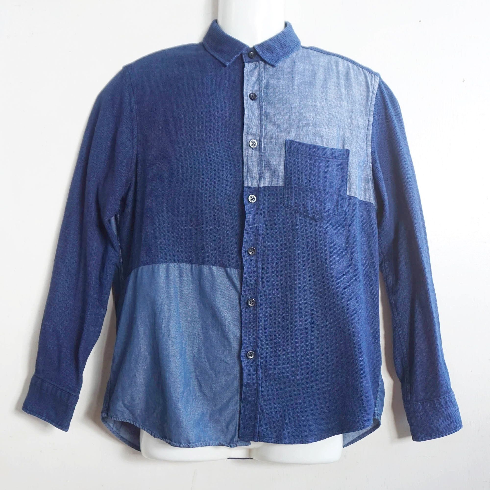Ciaopanic × Japanese Brand CIAOPANIC TYPY Patchwork Denim Long Sleeve Shirt Size US M / EU 48-50 / 2 - 1 Thumbnail