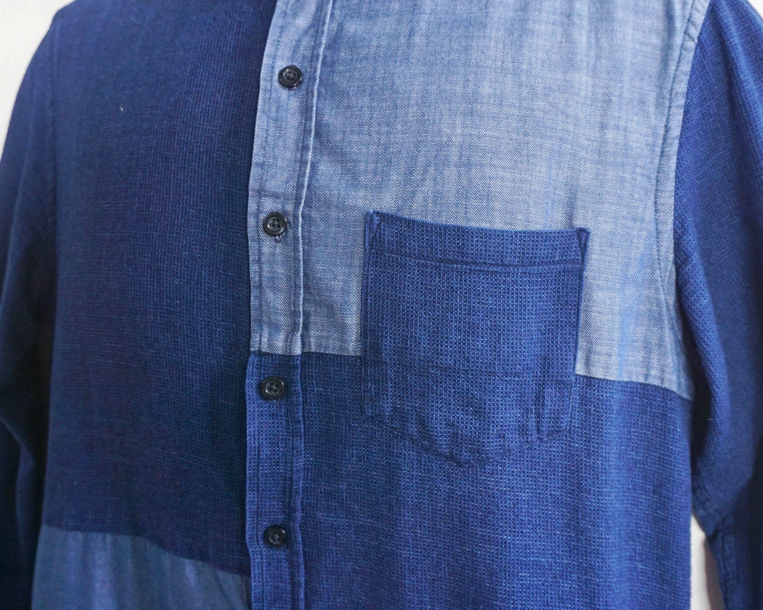Ciaopanic × Japanese Brand CIAOPANIC TYPY Patchwork Denim Long Sleeve Shirt Size US M / EU 48-50 / 2 - 6 Thumbnail