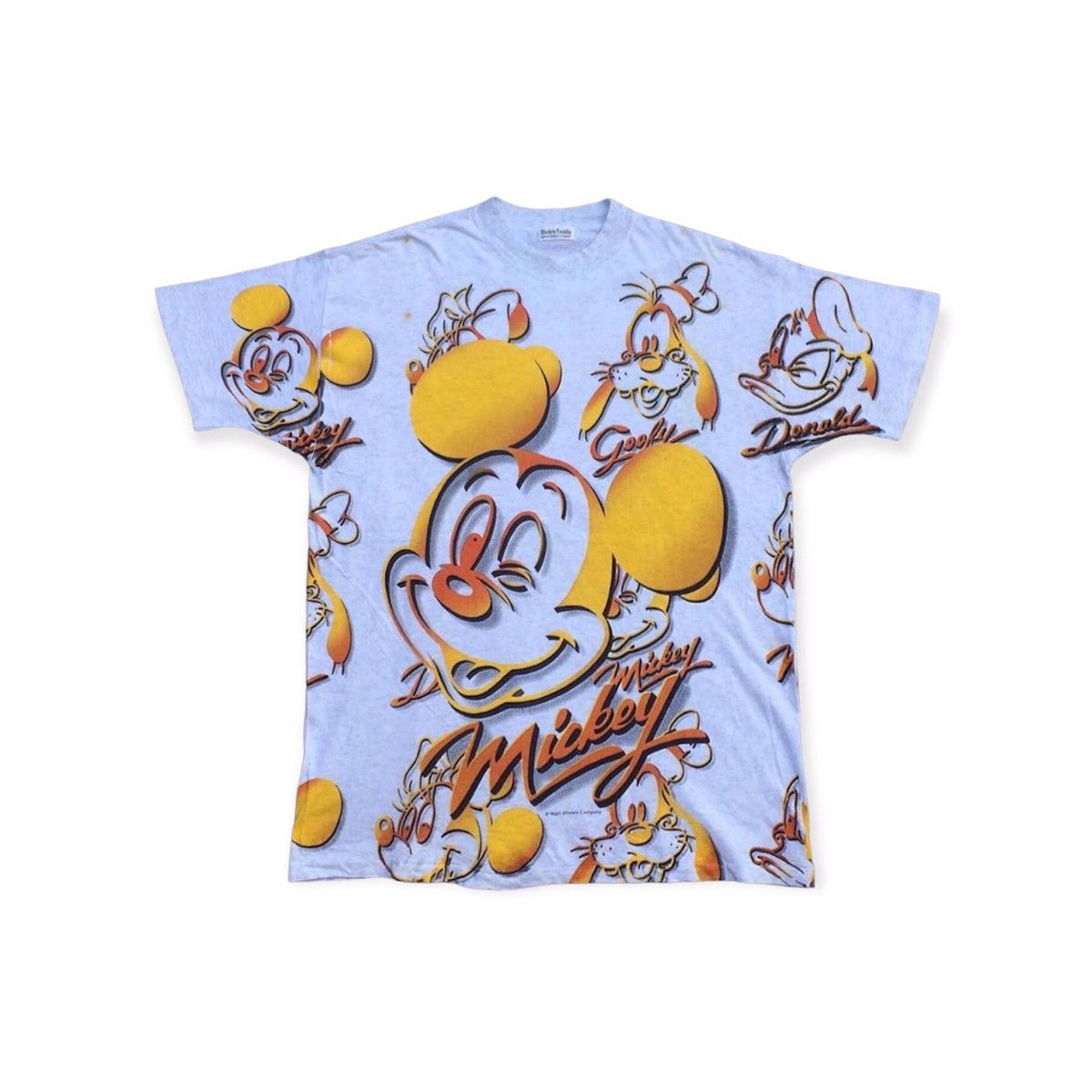 image of Disney Family All Over Print T-Shirt, Men's (Size Medium)