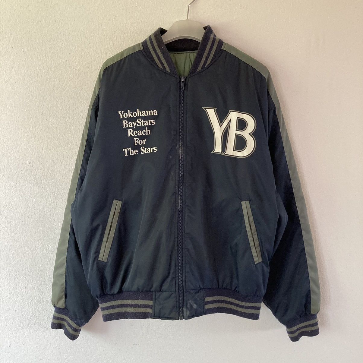 MLB Yokohama Baystar 01 Baseball Team Bomber Jacket Size US M / EU 48-50 / 2 - 2 Thumbnail