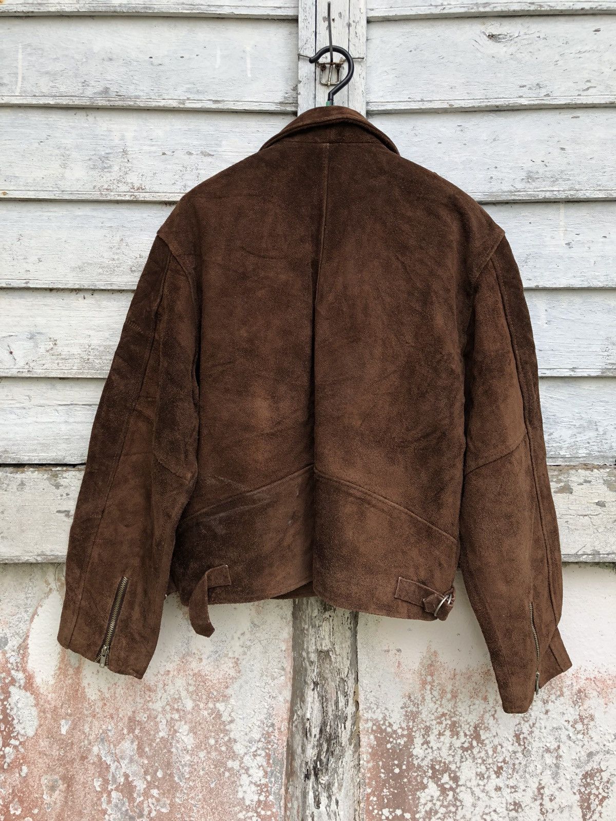 Genuine Leather RIDER JAC US ARMY AIR FORCE SUEDE DOUBLE COLLAR JACKET Size US L / EU 52-54 / 3 - 5 Thumbnail