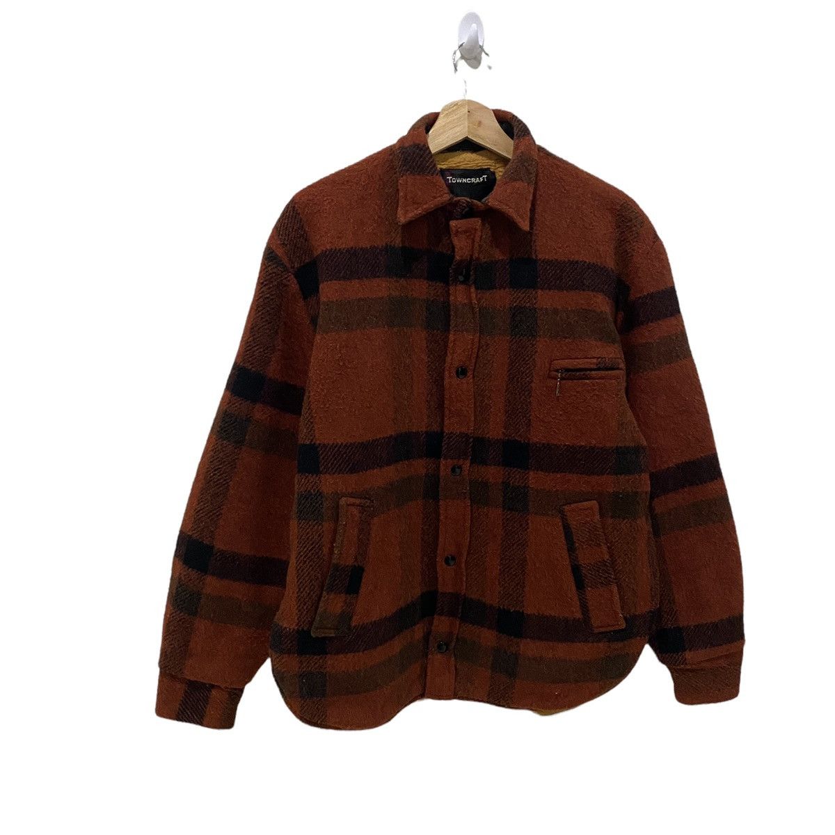 Towncraft 🔥VINTAGE TOWNCRAFT PENNYS CHECKERED WOOL JACKET Size US M / EU 48-50 / 2 - 9 Thumbnail