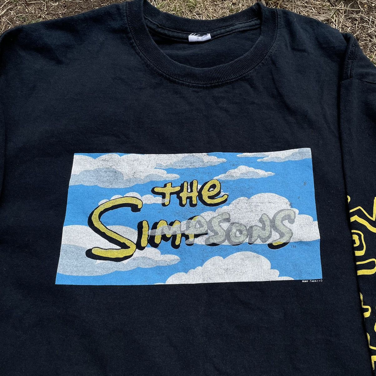Cartoon Network Vintage Y2K The Simpsons Sky Logo Long Tee Art Print Band Size US L / EU 52-54 / 3 - 5 Thumbnail