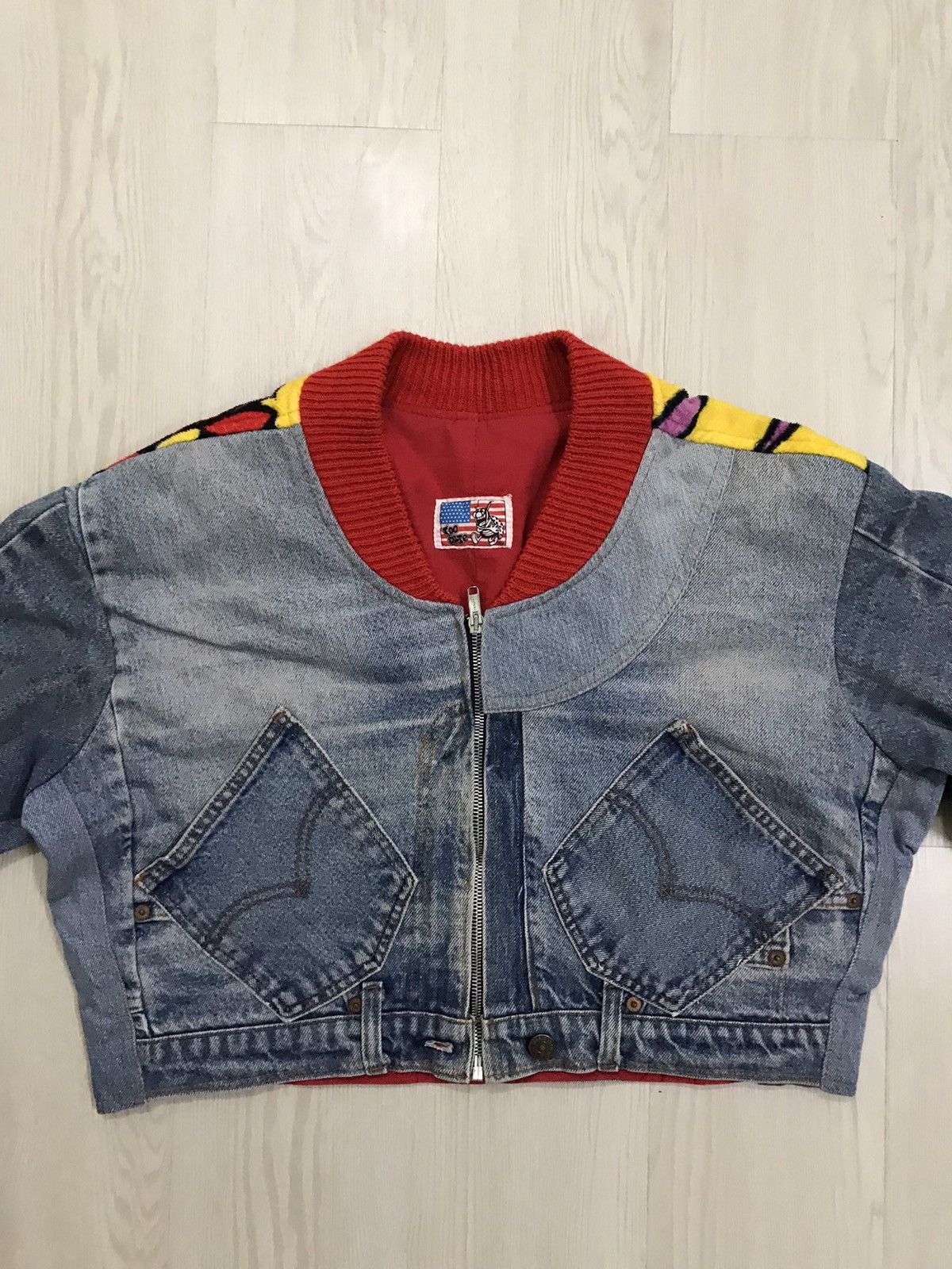 If Six Was Nine × Levi's Vintage Clothing × Vintage 💥RARE💥 Vintage 1990 Levis Denim Cropped Jacket Size L / US 10 / IT 46 - 5 Thumbnail