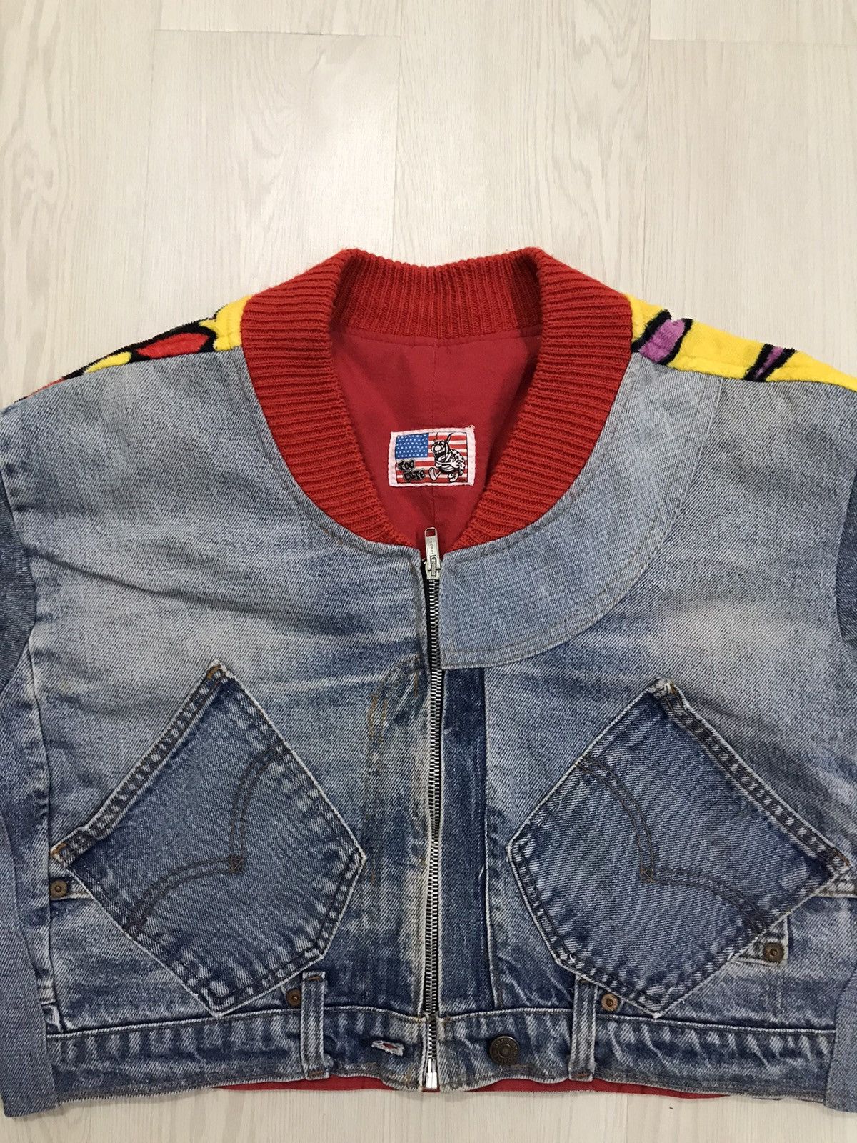 If Six Was Nine × Levi's Vintage Clothing × Vintage 💥RARE💥 Vintage 1990 Levis Denim Cropped Jacket Size L / US 10 / IT 46 - 9 Thumbnail