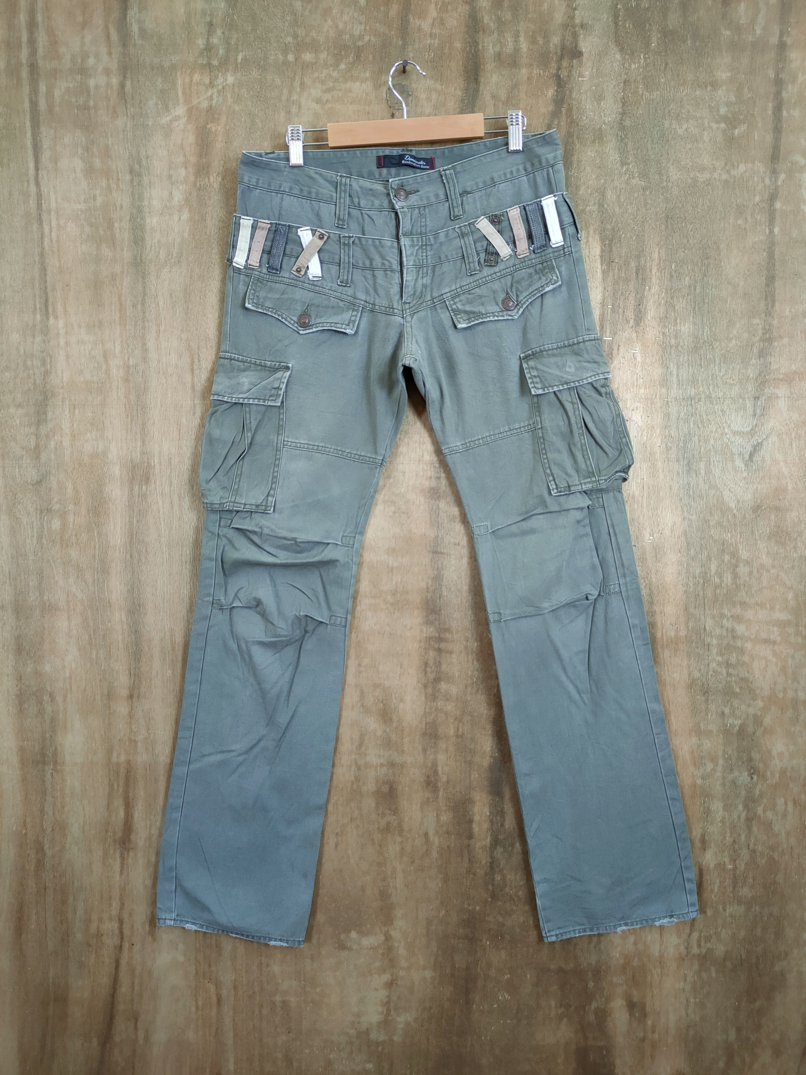 image of Hypebeast Dominate Double Waist Jpn Multipocket Cargo Pants 46-782Dll in Brown, Men's (Size 32)